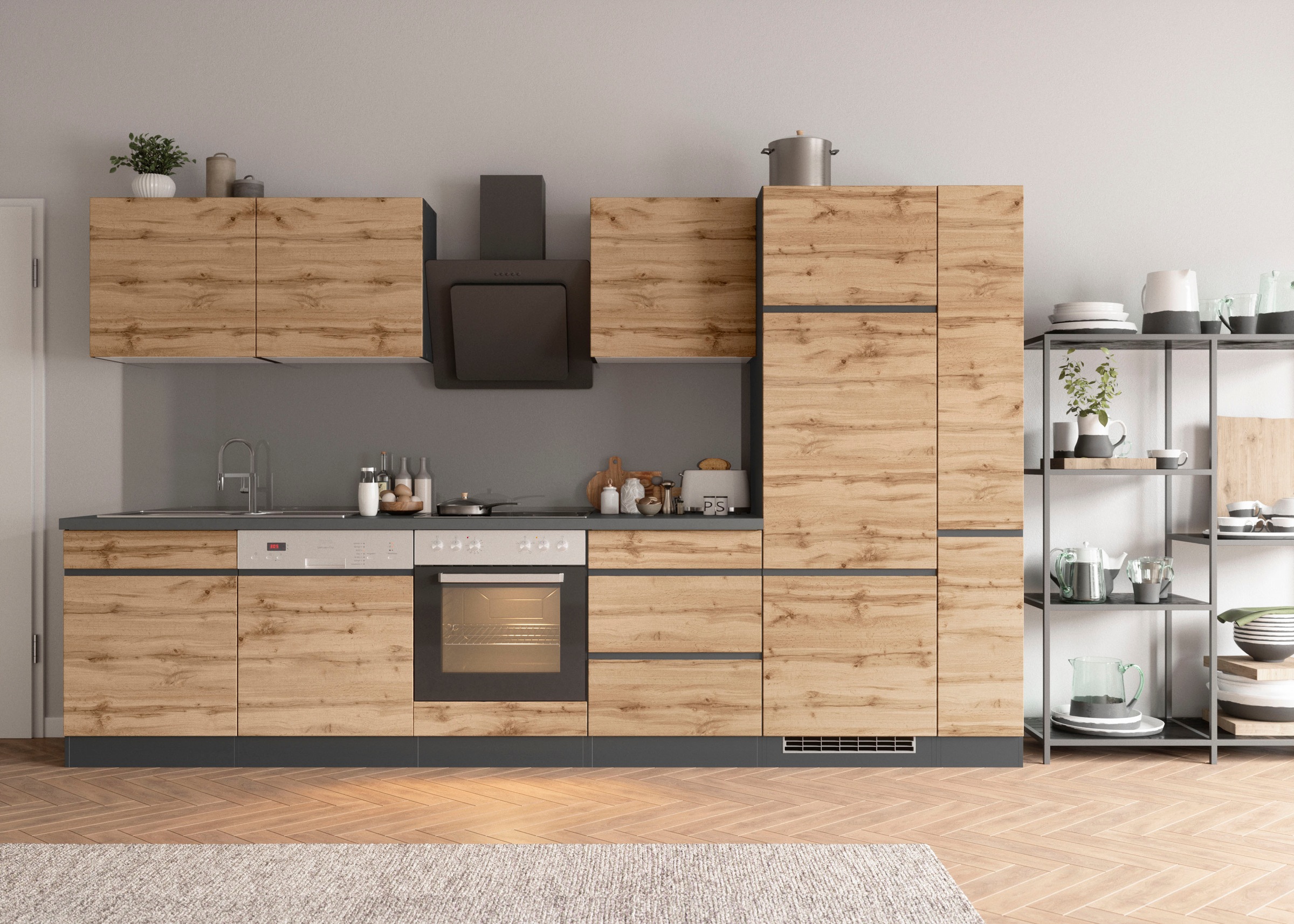 KOCHSTATION Küchenzeile »KS-Riesa« Stellbreite 330 cm, wahlweise mit oder o günstig online kaufen