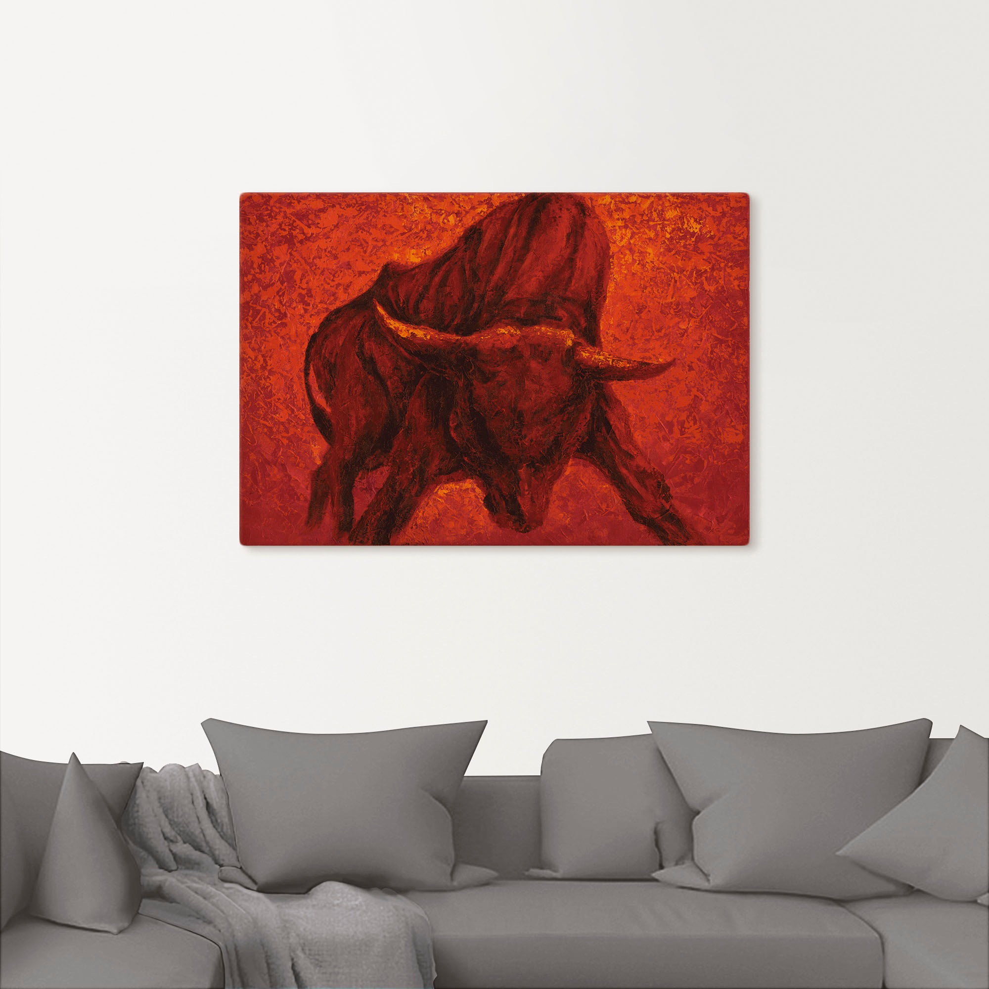 Artland Wandbild »Katalanischer Stier«, Wildtiere, (1 St.), als Alubild, Ou günstig online kaufen