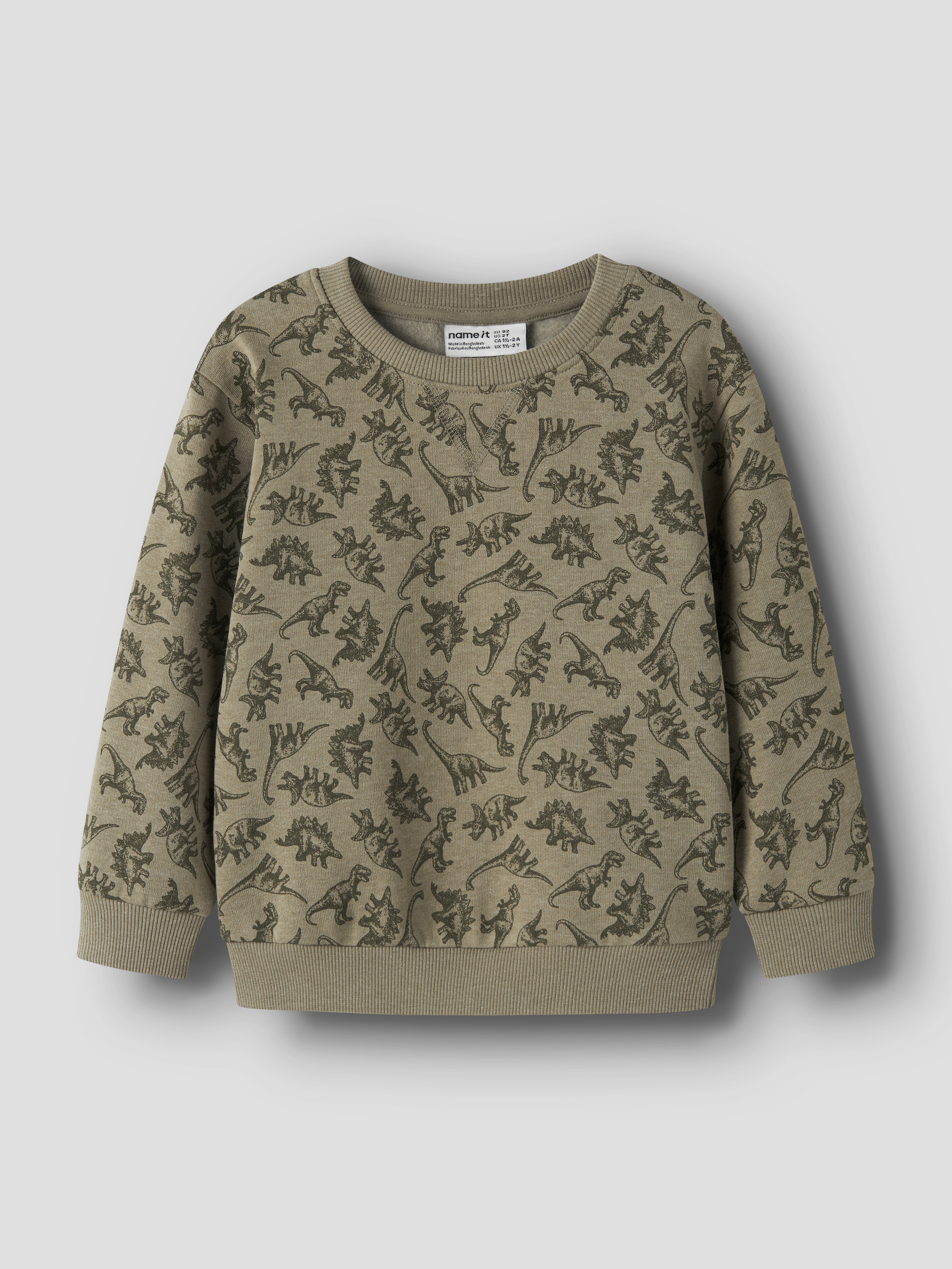 Name It Sweatshirt »NMMVIMO LS NREG AOP SWEAT BRU«, Baumwollmischung, regular fit
