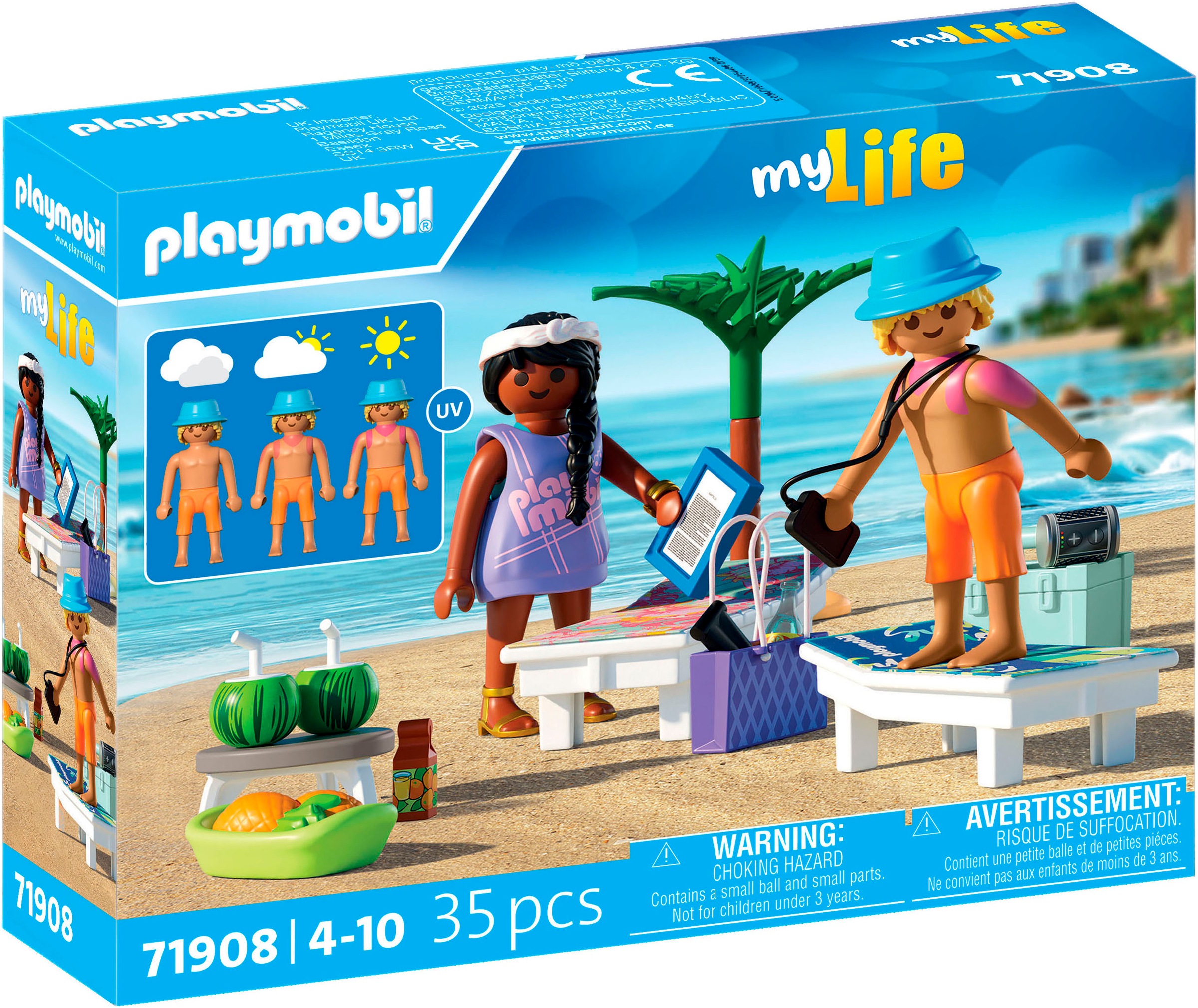 Playmobil® Konstruktions-Spielset »Pärchenausflug an den Strand (71908), My Life«, (35 St.), Made in Europe