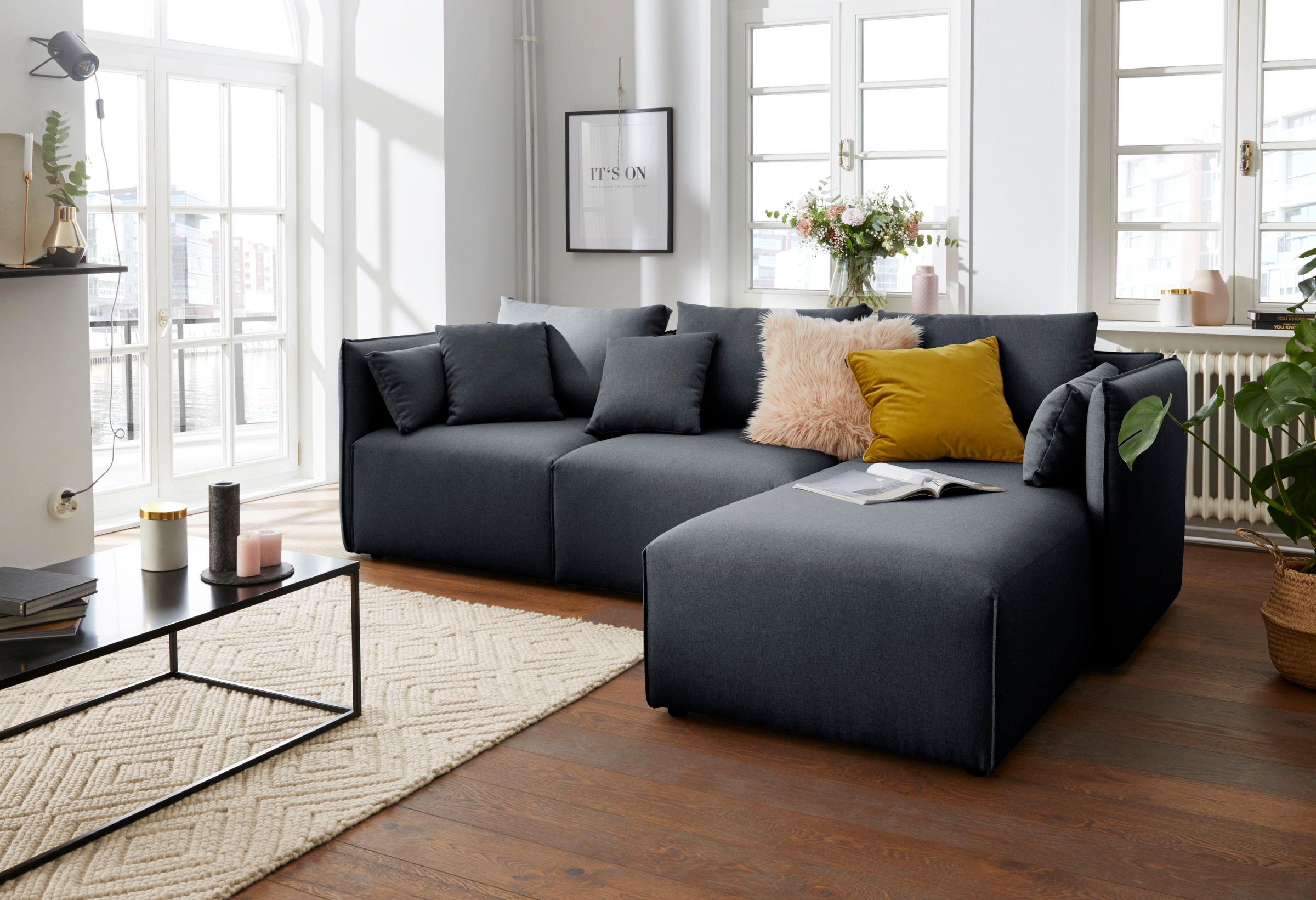 andas Ecksofa »Nöre«, (3 Teile), zusammengesetzt aus Modulen, in vielen Bez günstig online kaufen
