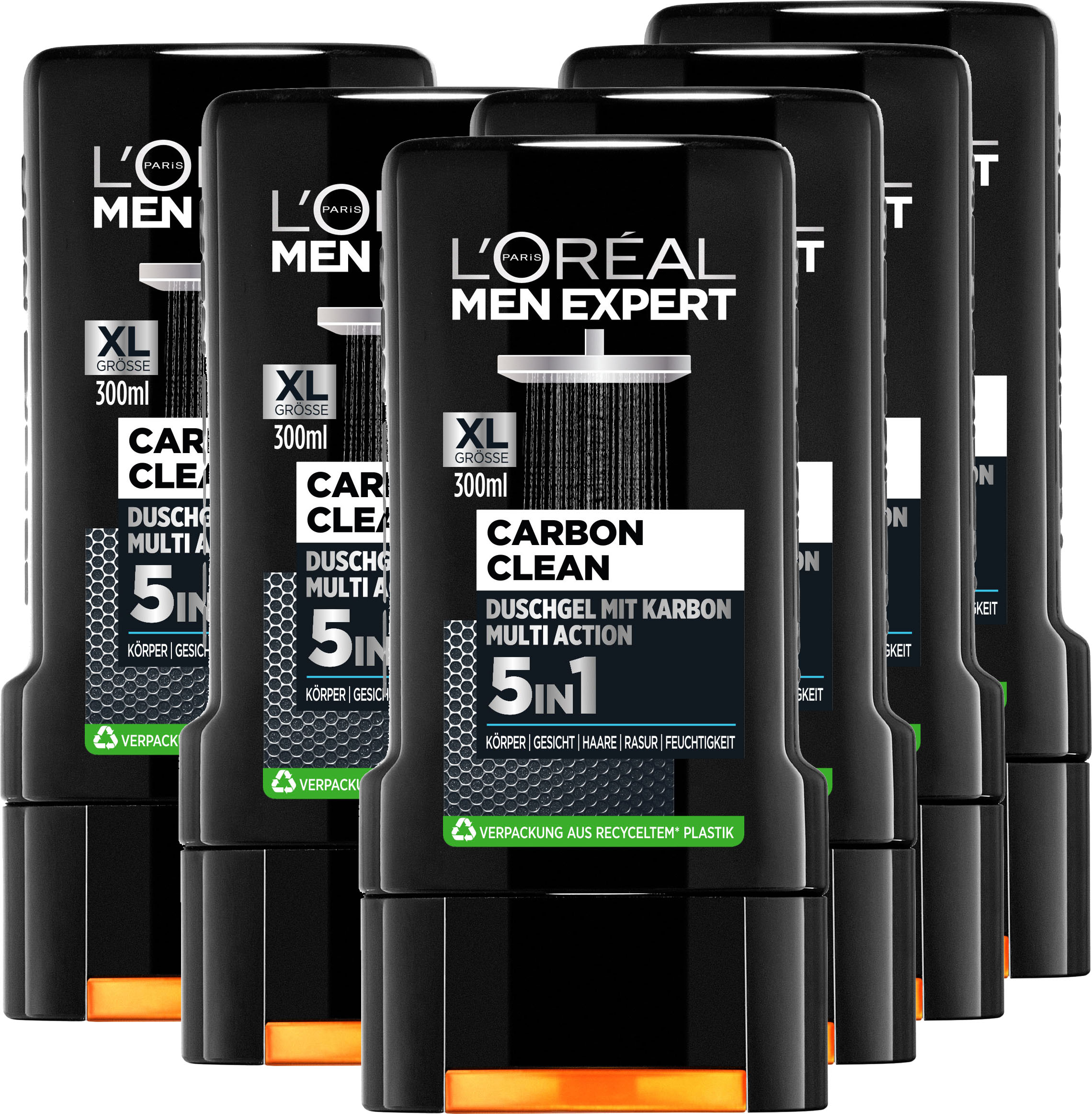Duschgel »Pure Carbon XL«, (Packung, 6 tlg.)