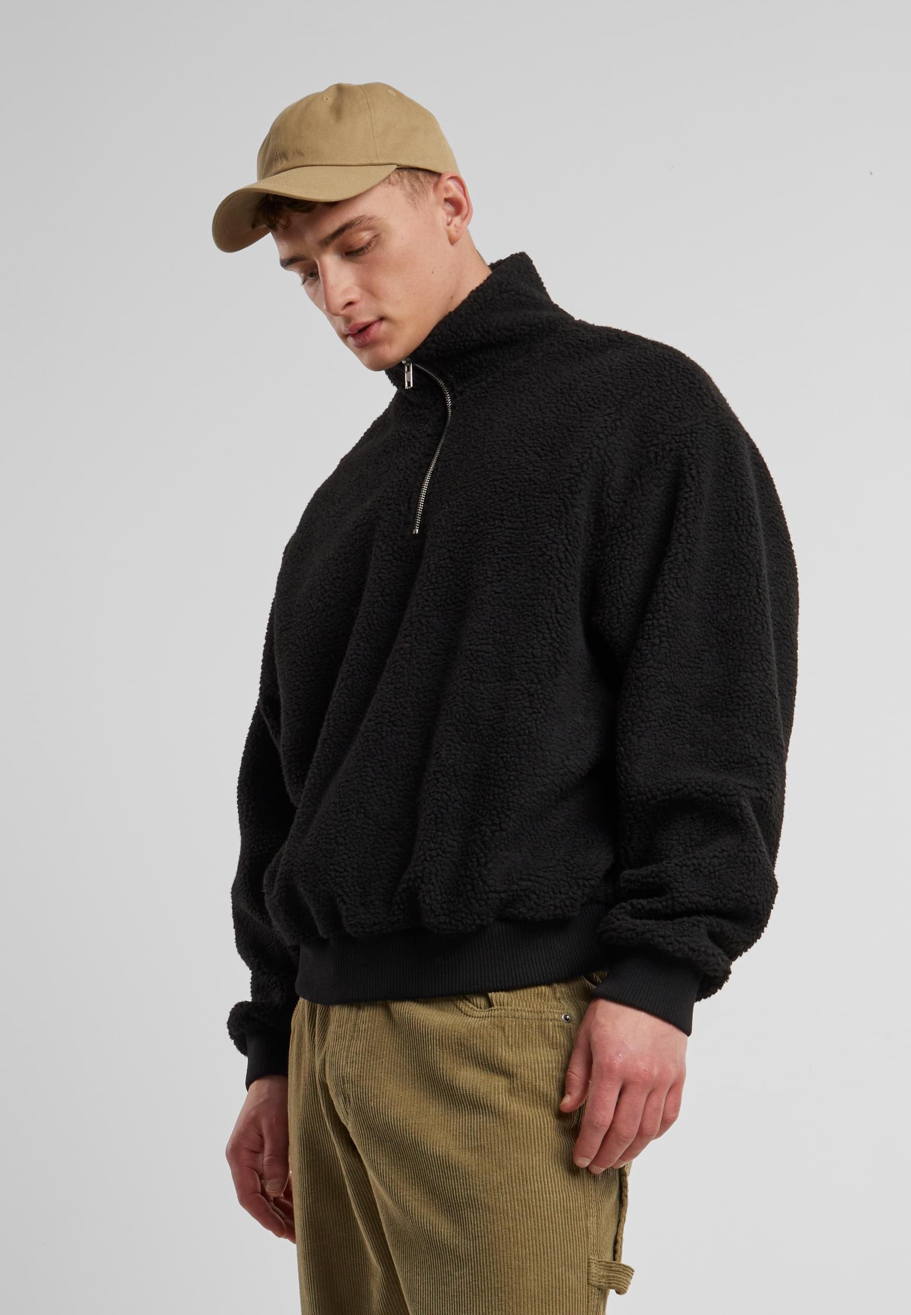 URBAN CLASSICS Kapuzensweatshirt »Urban Classics Oversized Teddy Troyer«, 1 Stk.
