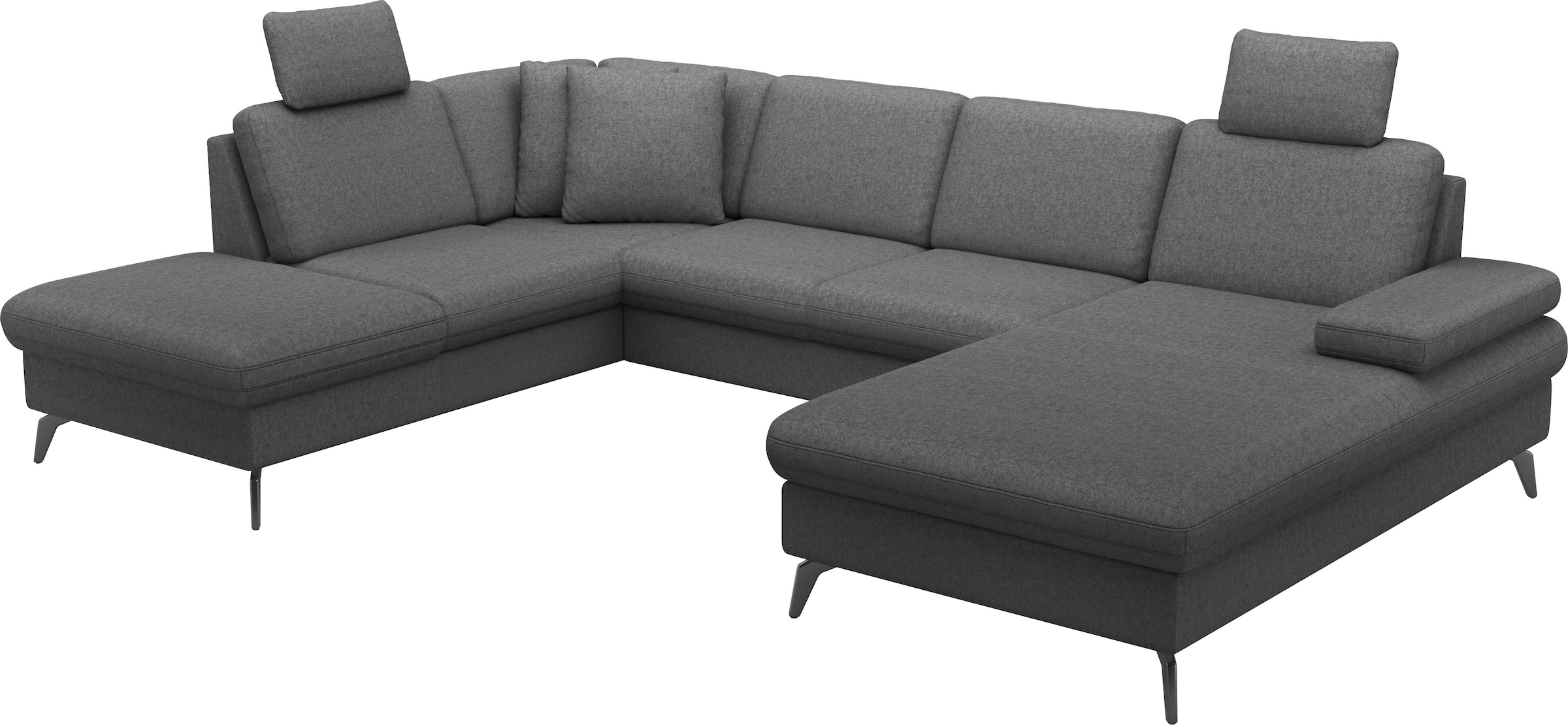 sit&more Wohnlandschaft »Morris Jubi U-Form«, inkl. Armteilfunktion und 1 Zierkissen, wahlweise mit Bettfunktion