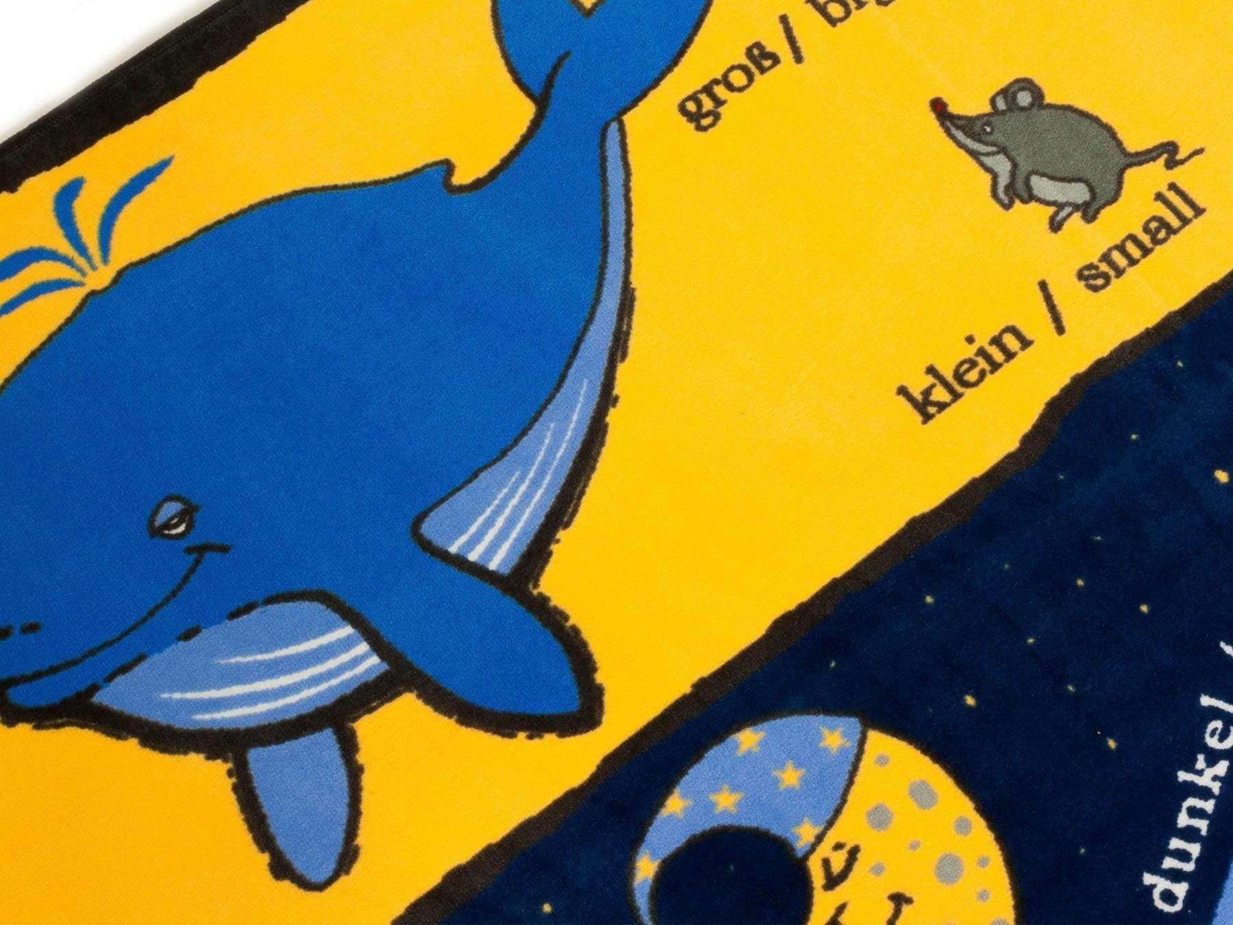 Primaflor-Ideen in Textil Kinderteppich »GEGENSÄTZE, Made in Belgium«, rechteckig, 5 mm Höhe, Spiel- und Lernteppich, Gegensätze lernen, Kinderzimmer