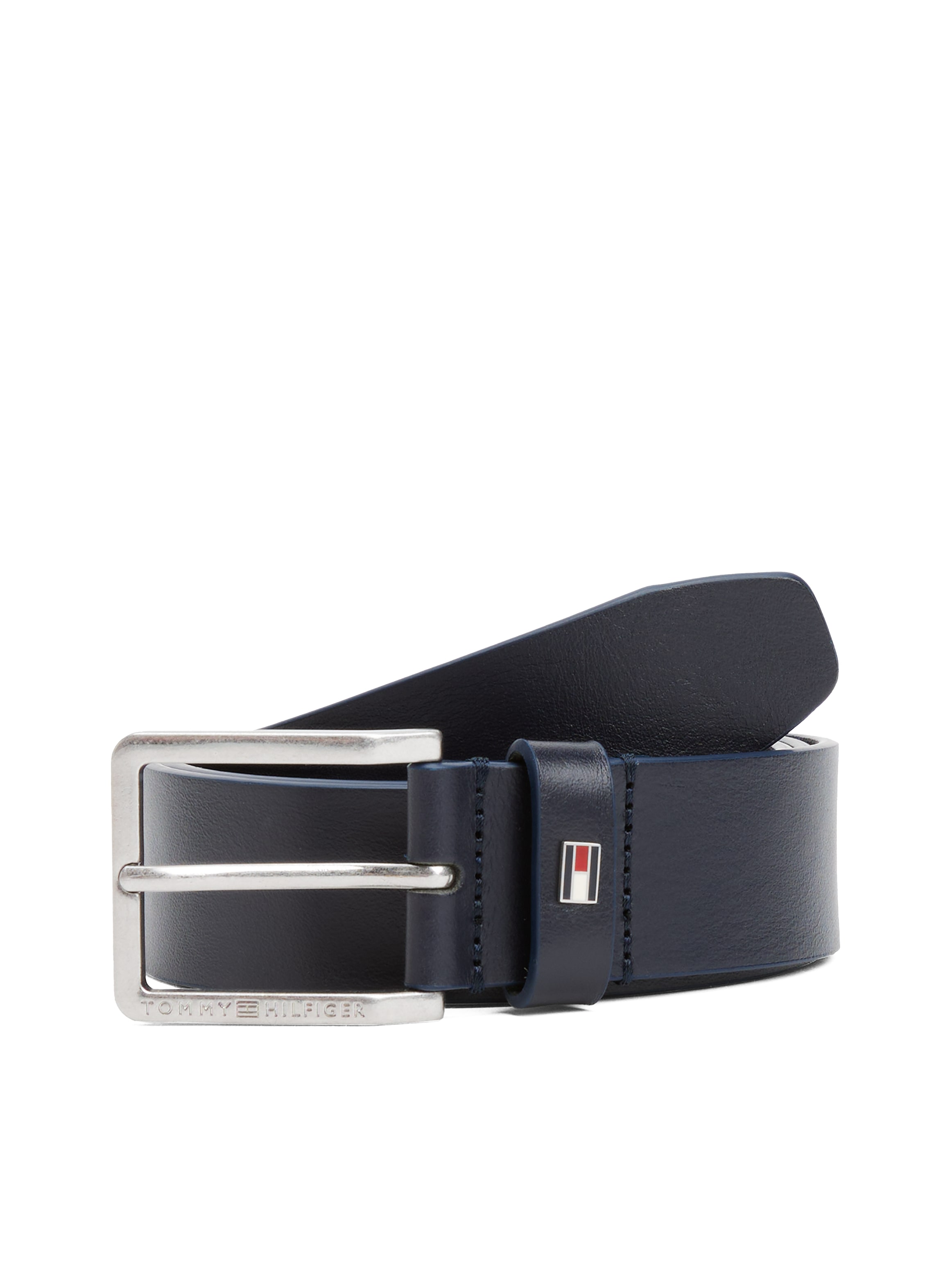 Tommy Hilfiger Ledergürtel »Oliver« mit Kontrast-Schnalle und Logoschlaufe