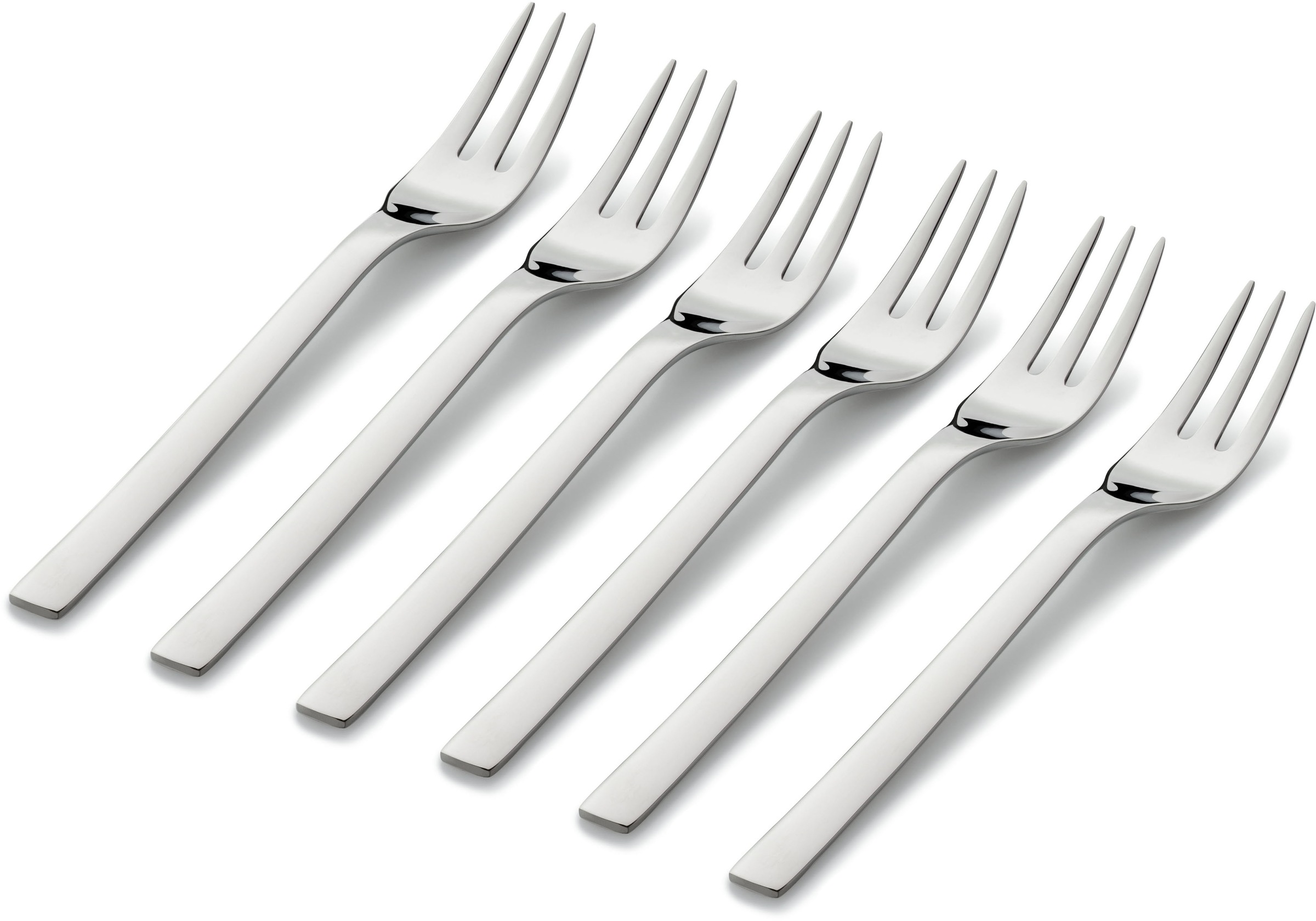 WMF Kuchengabel »Nuova«, (Set, 6 tlg.), 6-tlg., 16 cm, Cromargan Edelstahl rostfrei 18/10, Geschenkverpackung