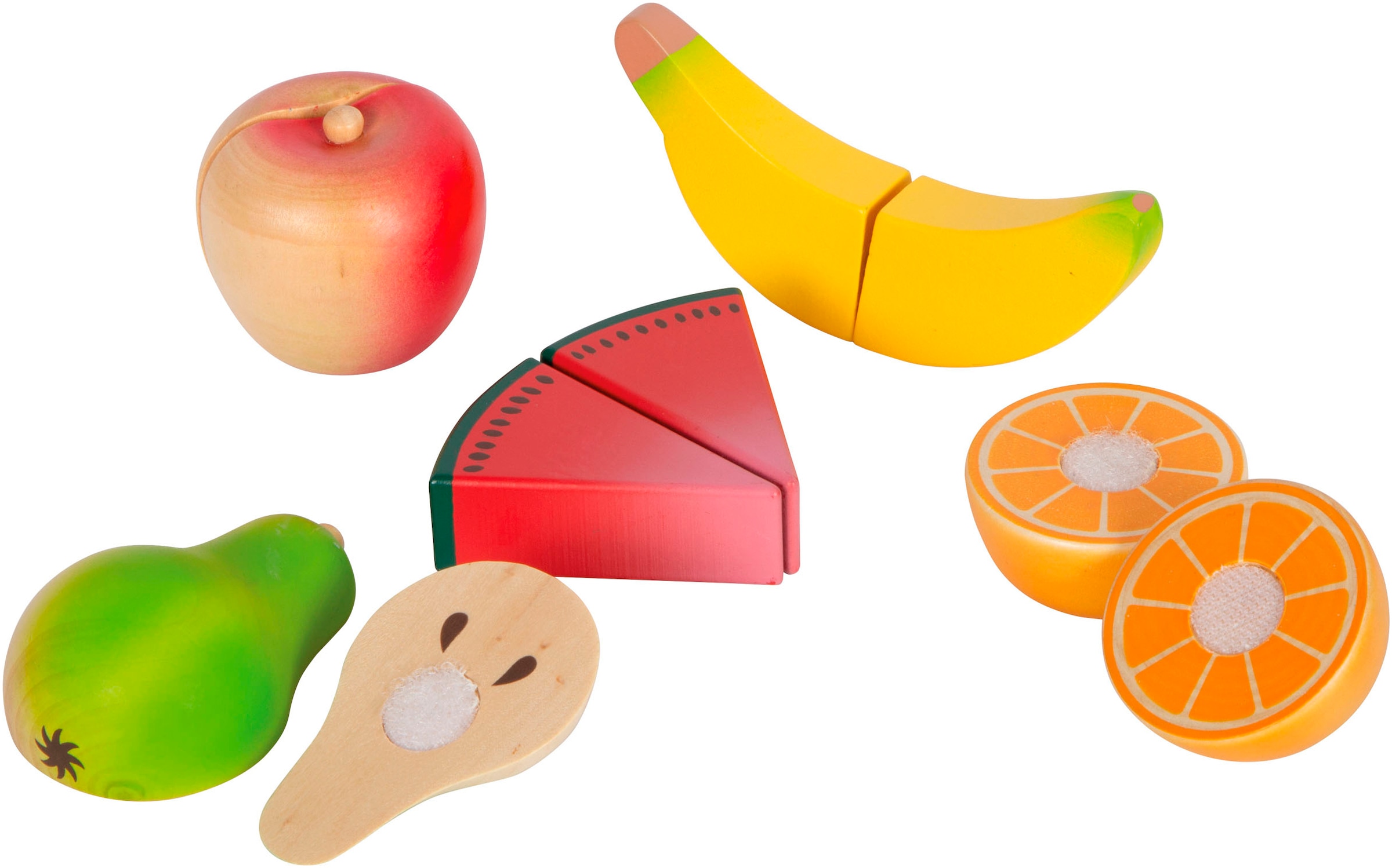 Small Foot Spiellebensmittel »Schneide-Set Obst u. Gemüse fresh«, (Set, 15 tlg.), aus Holz