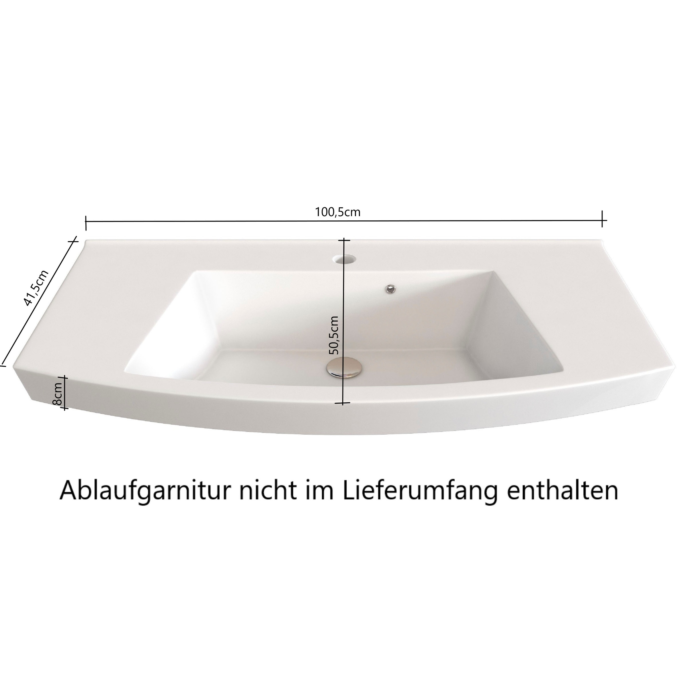 welltime Waschbeckenschrank »Chicago«, Badmöbel, Waschtisch, Breite 100 cm, mit Softclose