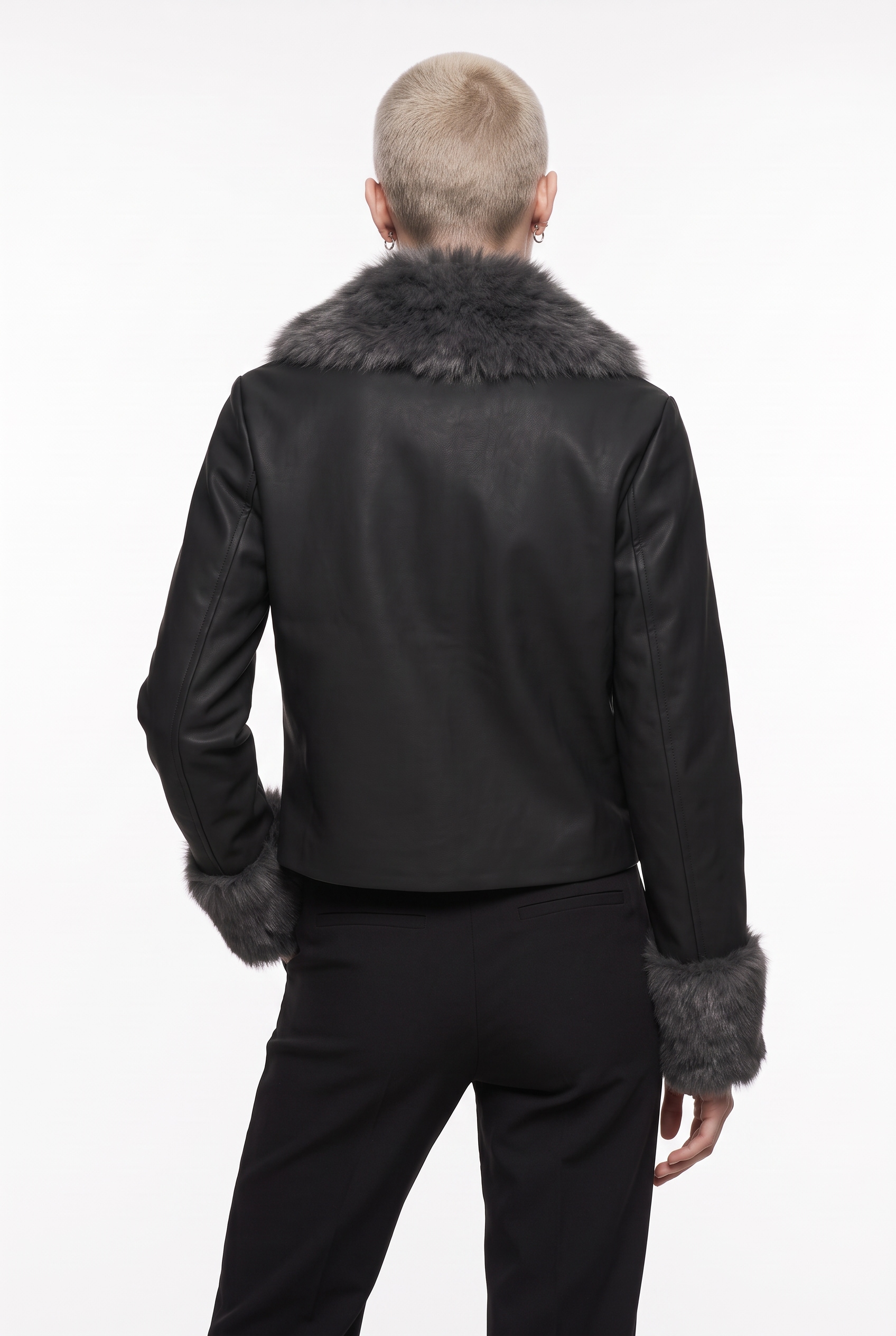 ONLY Lederimitatjacke »ONLBAZ FAUX LEATHER FUR JACKET CC OTW« Lederimitat