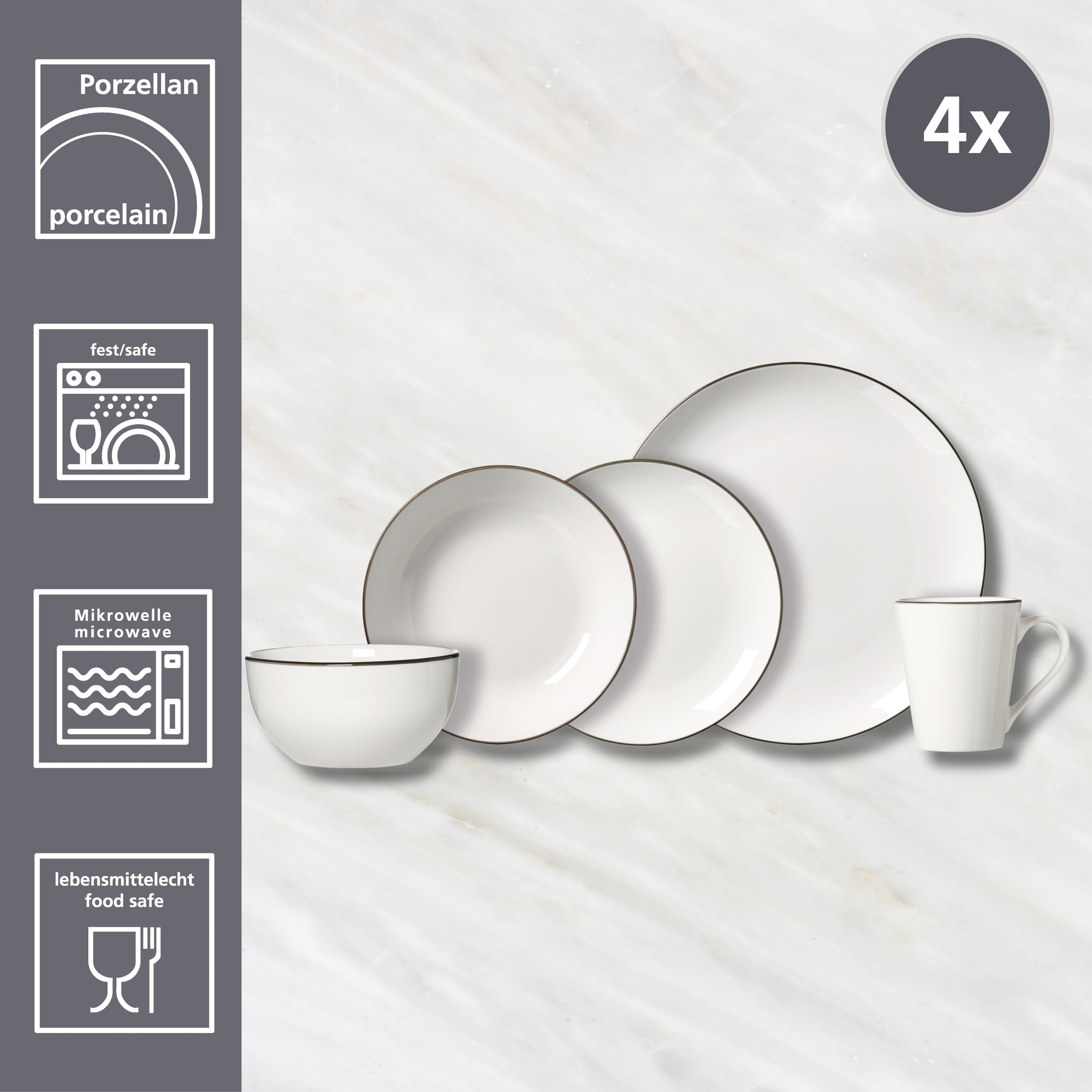 Ritzenhoff & Breker Kombiservice »Adela« aus Porzellan für 4 Personen
