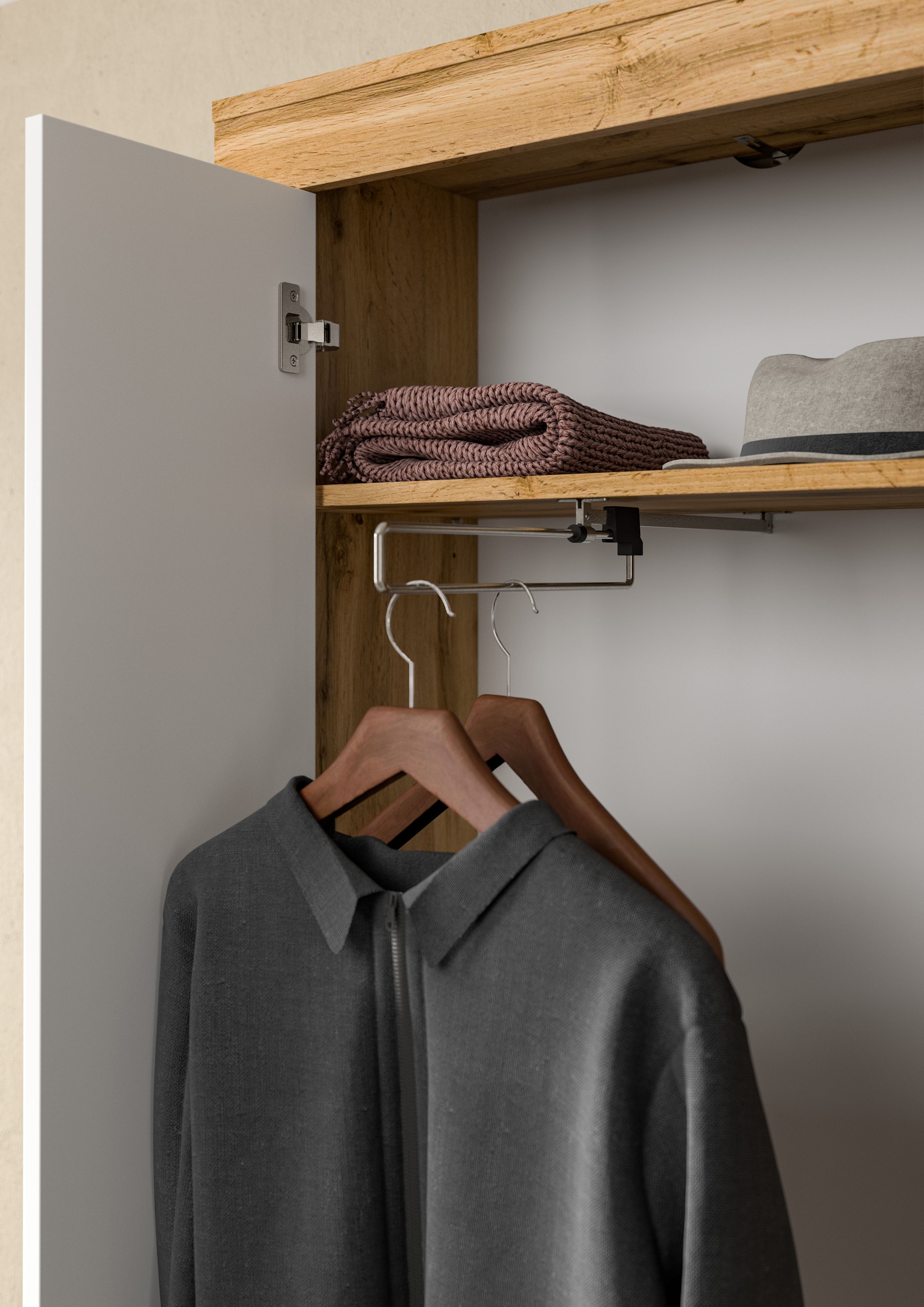 INOSIGN Garderobenschrank »Aosta«, (1 St.), Garderobenschrank, Höhe 191 cm, Garderobe, Flur, Schrank