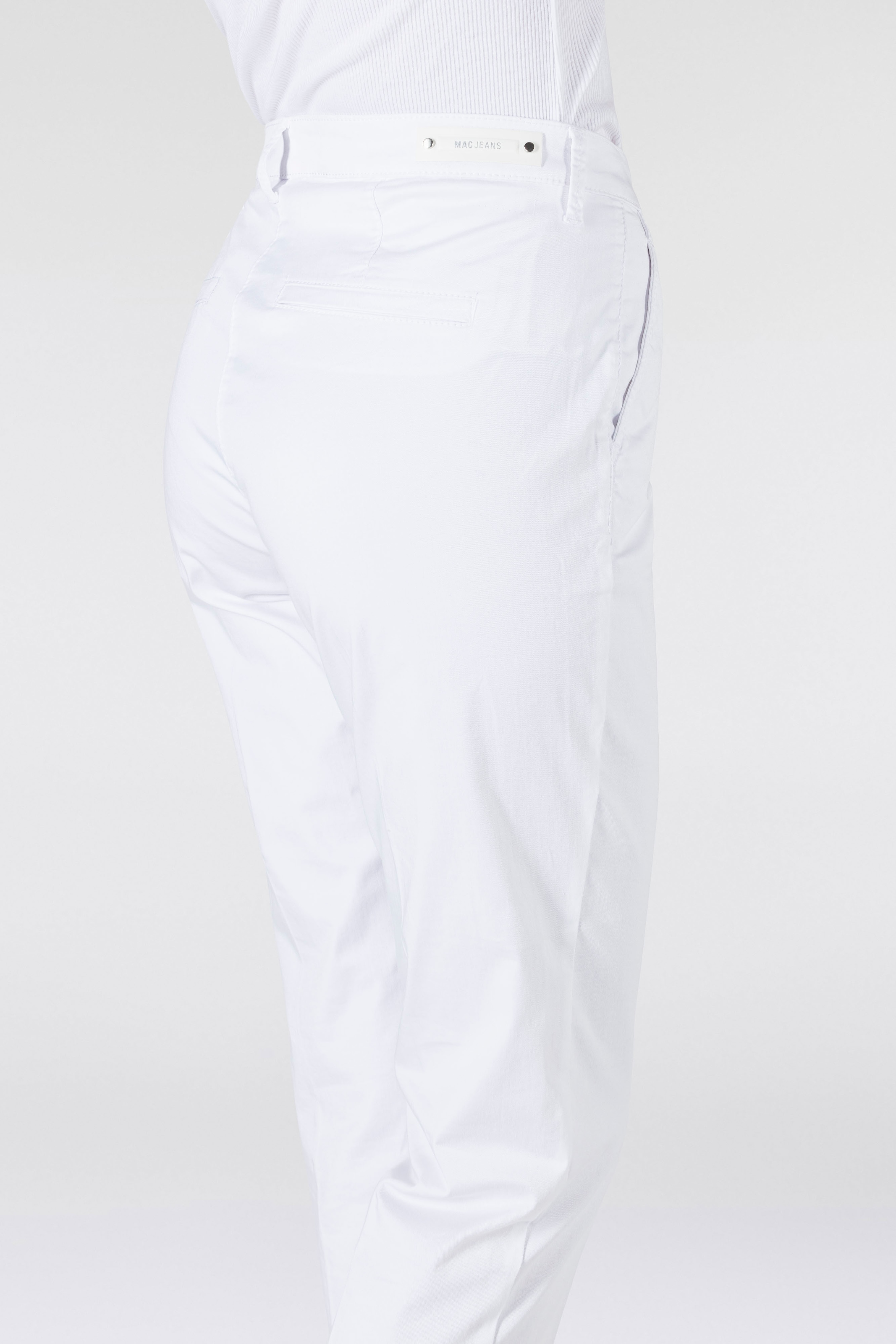 MAC Chinohose »CHINO turn up«, mit dezentem Glanz, elegant und sportiv zugleich