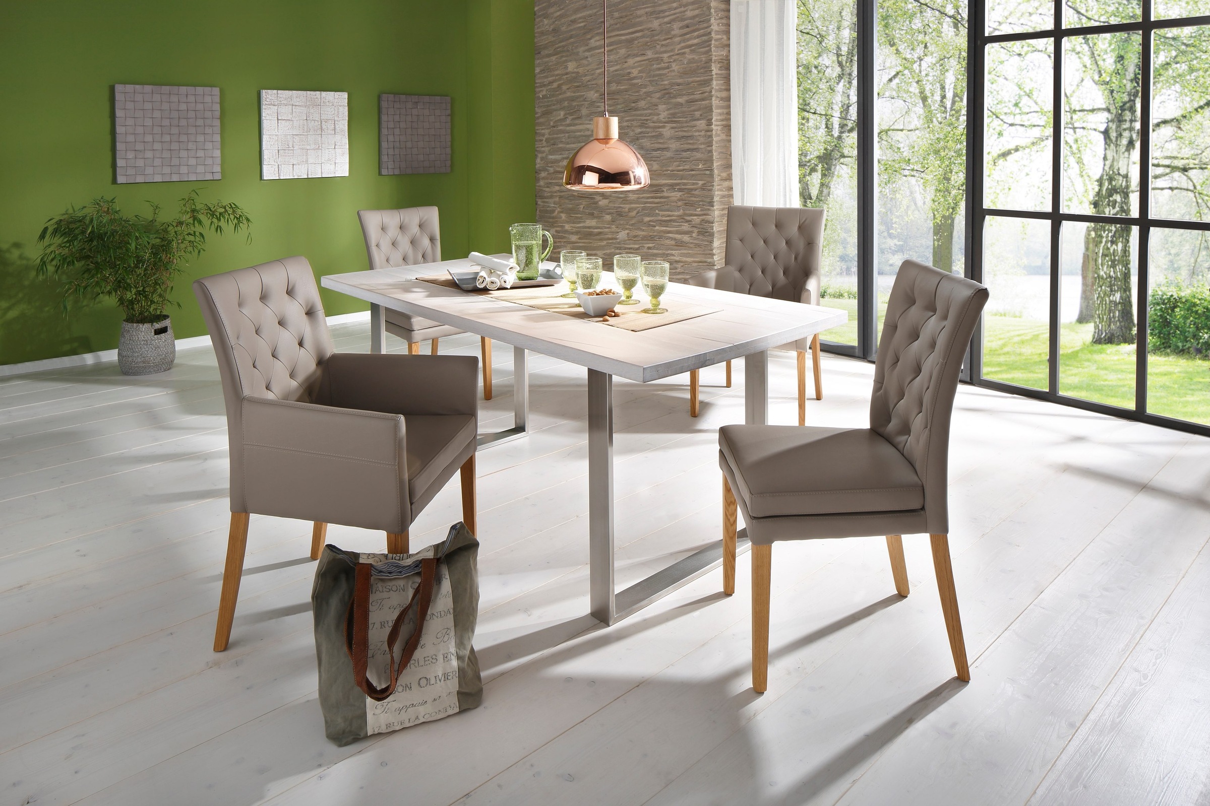Home affaire Esszimmerstuhl »Colorado BESTSELLER«, Luxus-Microfaser, mit Massivholzgestell