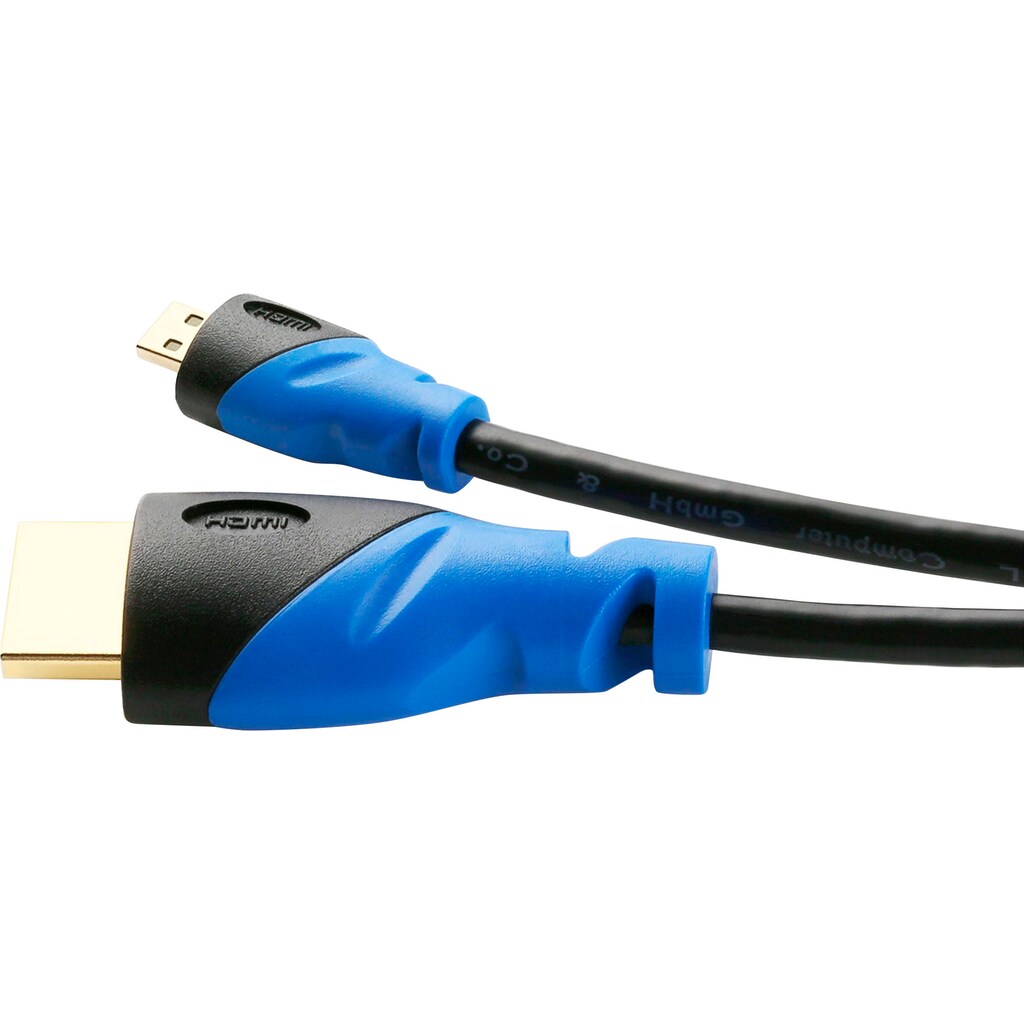 CSL Audio- & Video-Kabel »HDMI Kabel, 3-fach geschirmt, verschiedene Längen«, HDMI, 200 cm