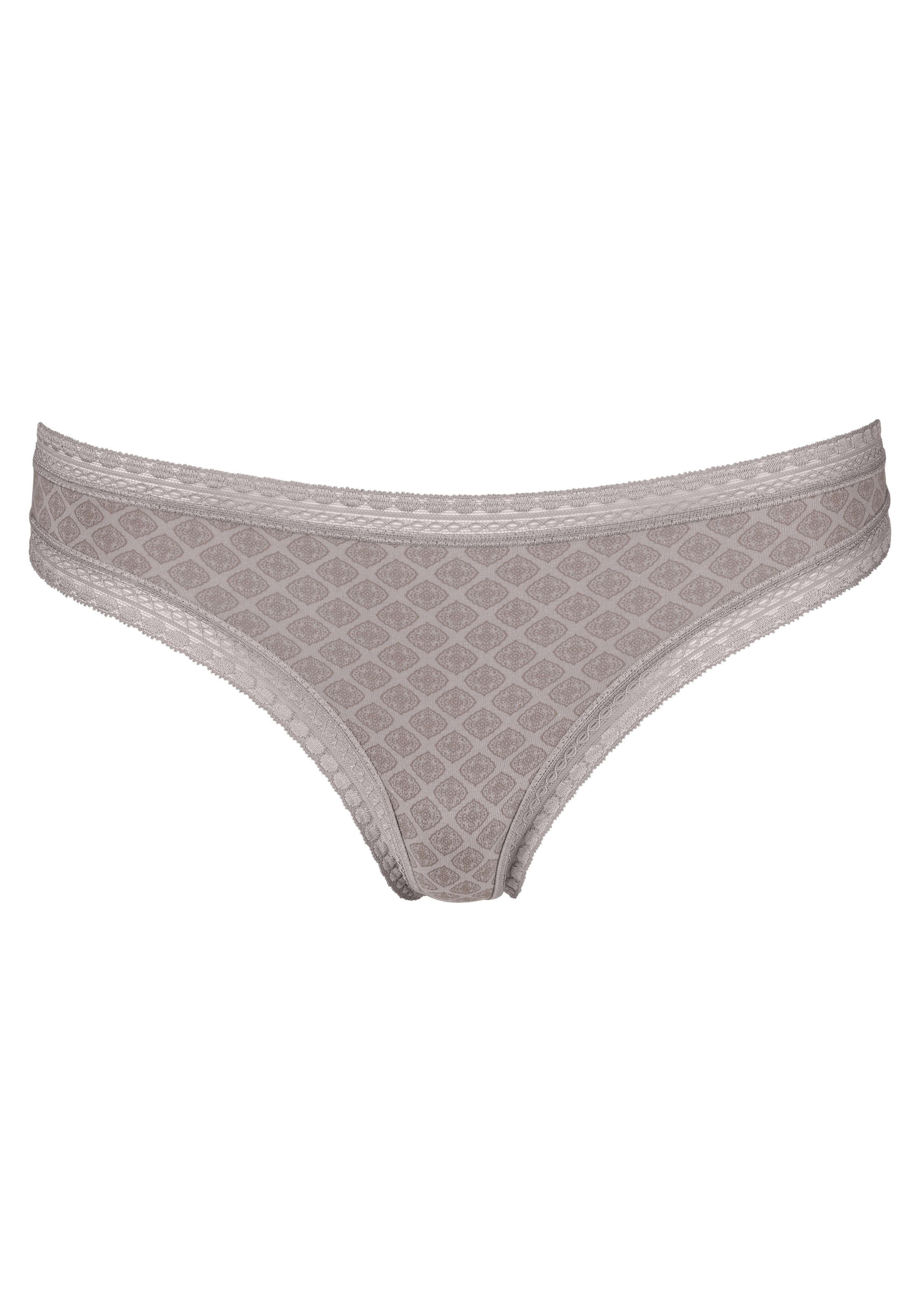 LASCANA String, (3er-Pack), aus elastischer Baumwolle mit weicher Spitze