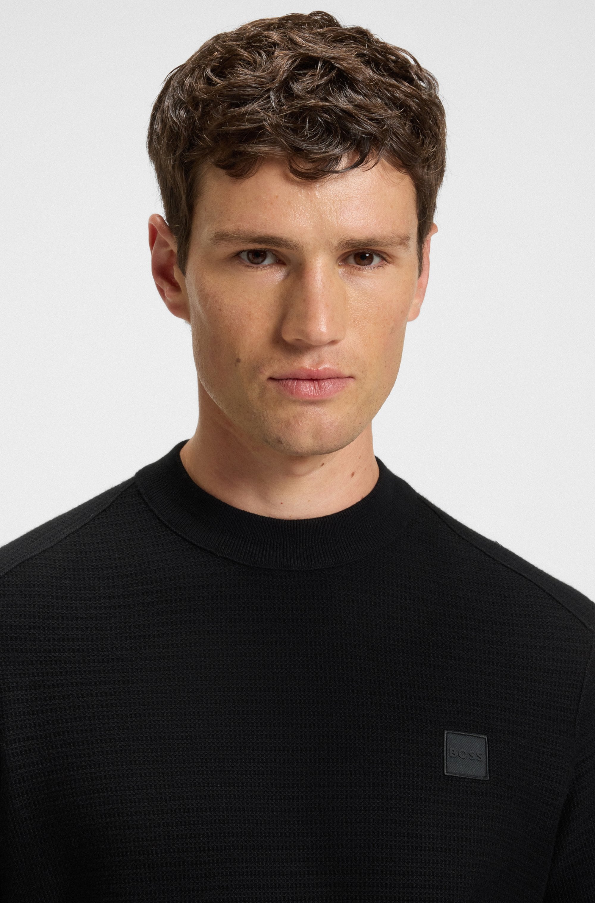 BOSS ORANGE Strickpullover »Anion«, mit BOSS-Badge