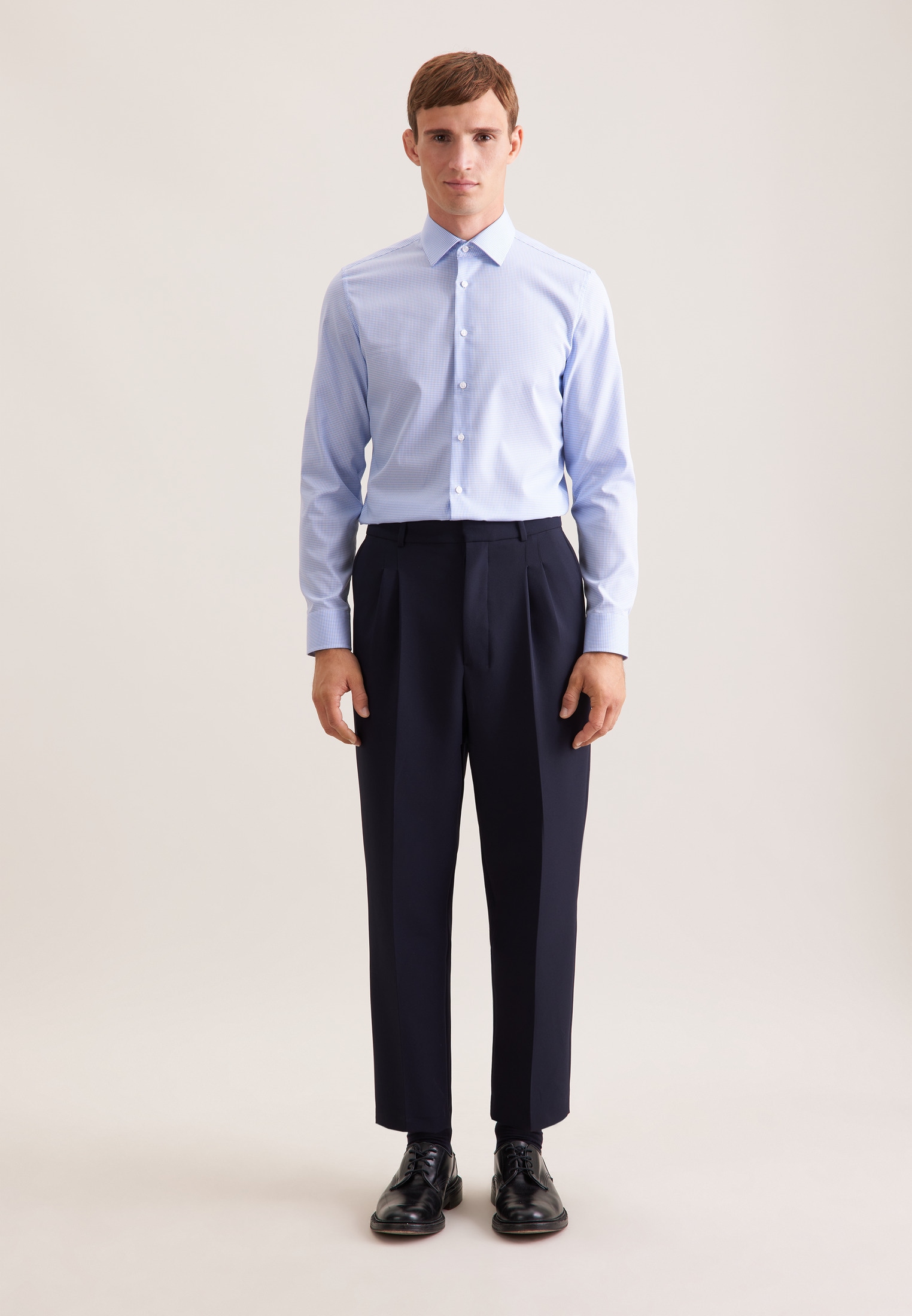 seidensticker Businesshemd »Schwarze Rose« Slim 1/1 Kentkragen Karo