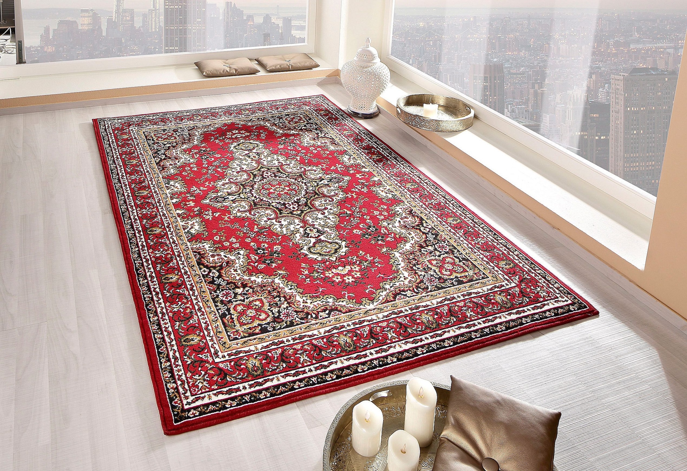 Home affaire Teppich »Oriental, Made in Belgium«, rechteckig, 7 mm Höhe, Or günstig online kaufen