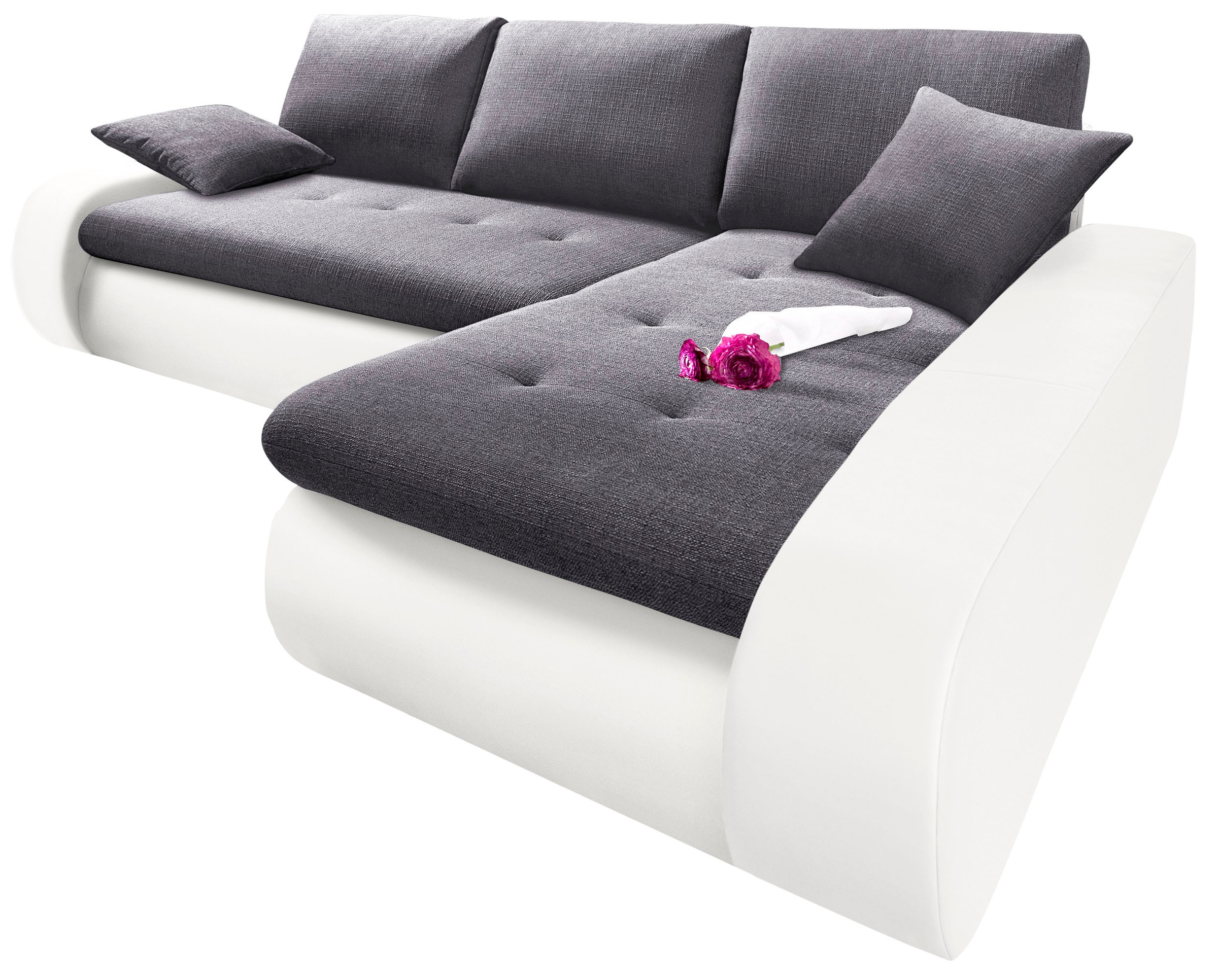 TRENDMANUFAKTUR Ecksofa »Indie, modern und bequem, Materialmix, OTTOs Choic günstig online kaufen