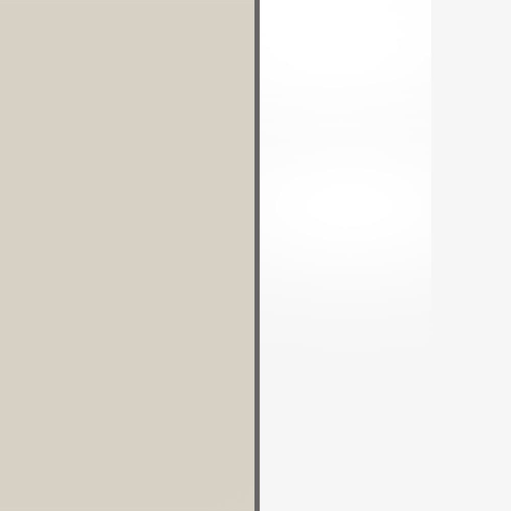 Home affaire Lowboard »REAL TV-Möbel, 240 cm breit, 40/60 cm hoch, Hochglanz oder matt« mit 2 abgerundeten Türen, 1 Klappe, die ein ovales offenes Fach bilden