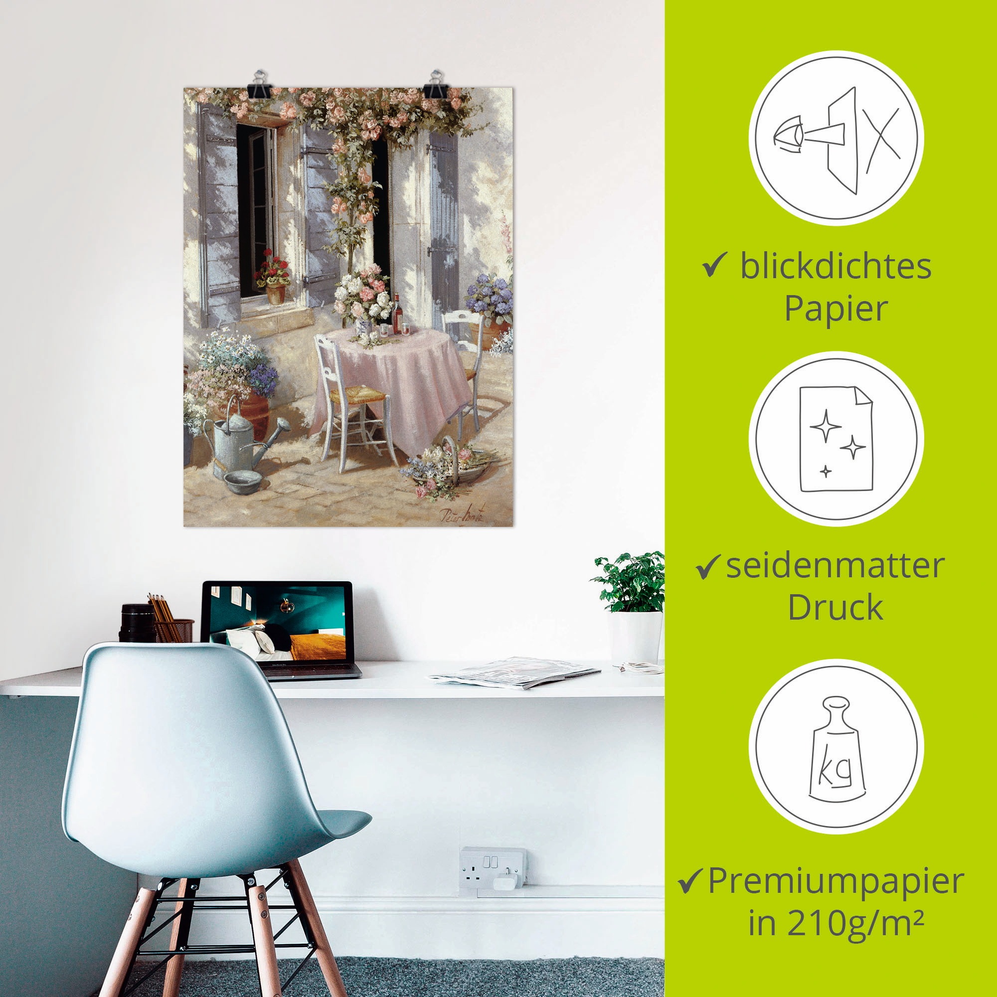 Artland Wandbild »Einladung«, Garten, (1 St.), als Leinwandbild, Poster in verschied. Größen