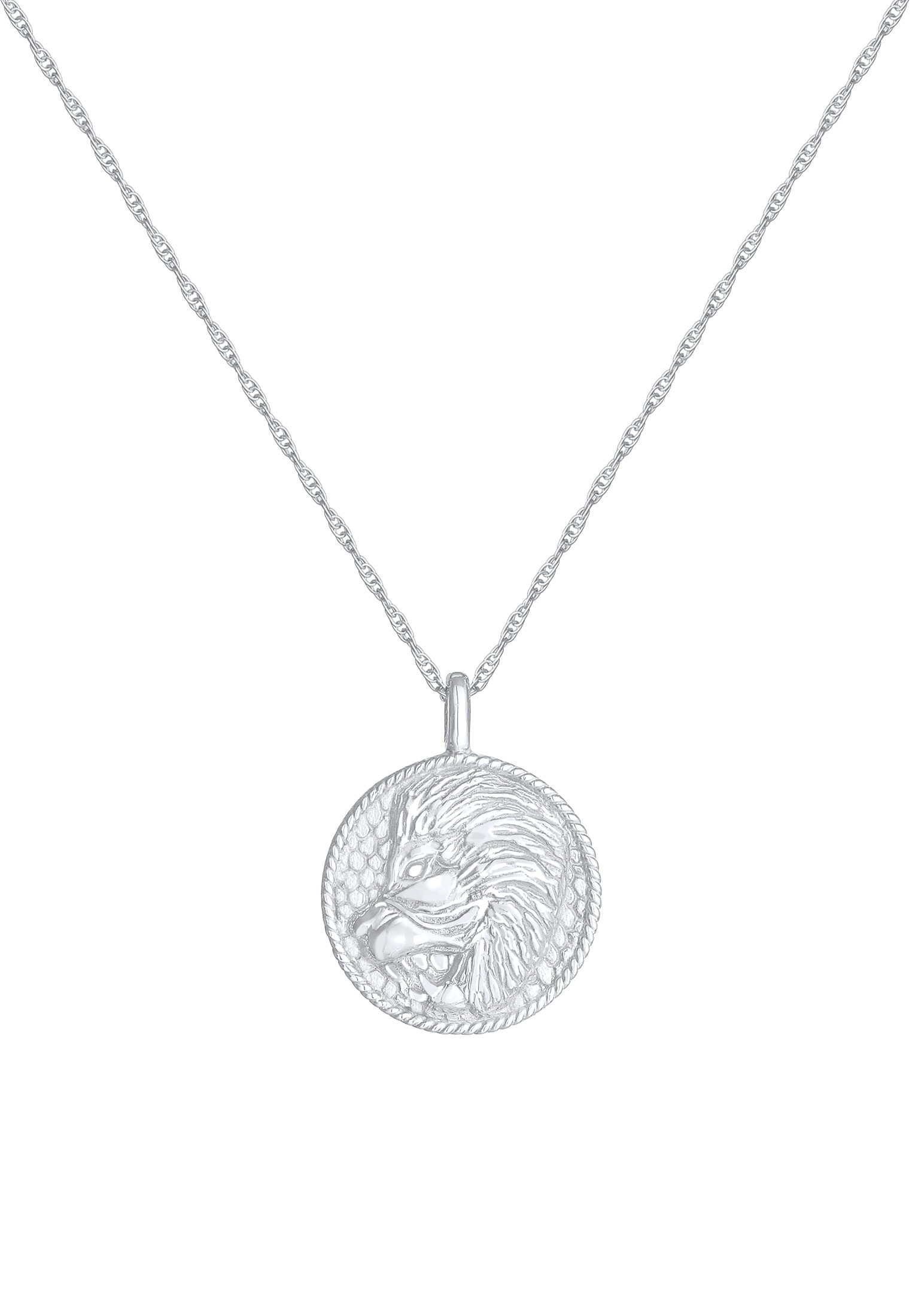 Elli Online-Shop Silber« Astro »Sternzeichen Anhänger Antik mit Kette Löwe im Münze 925 kaufen