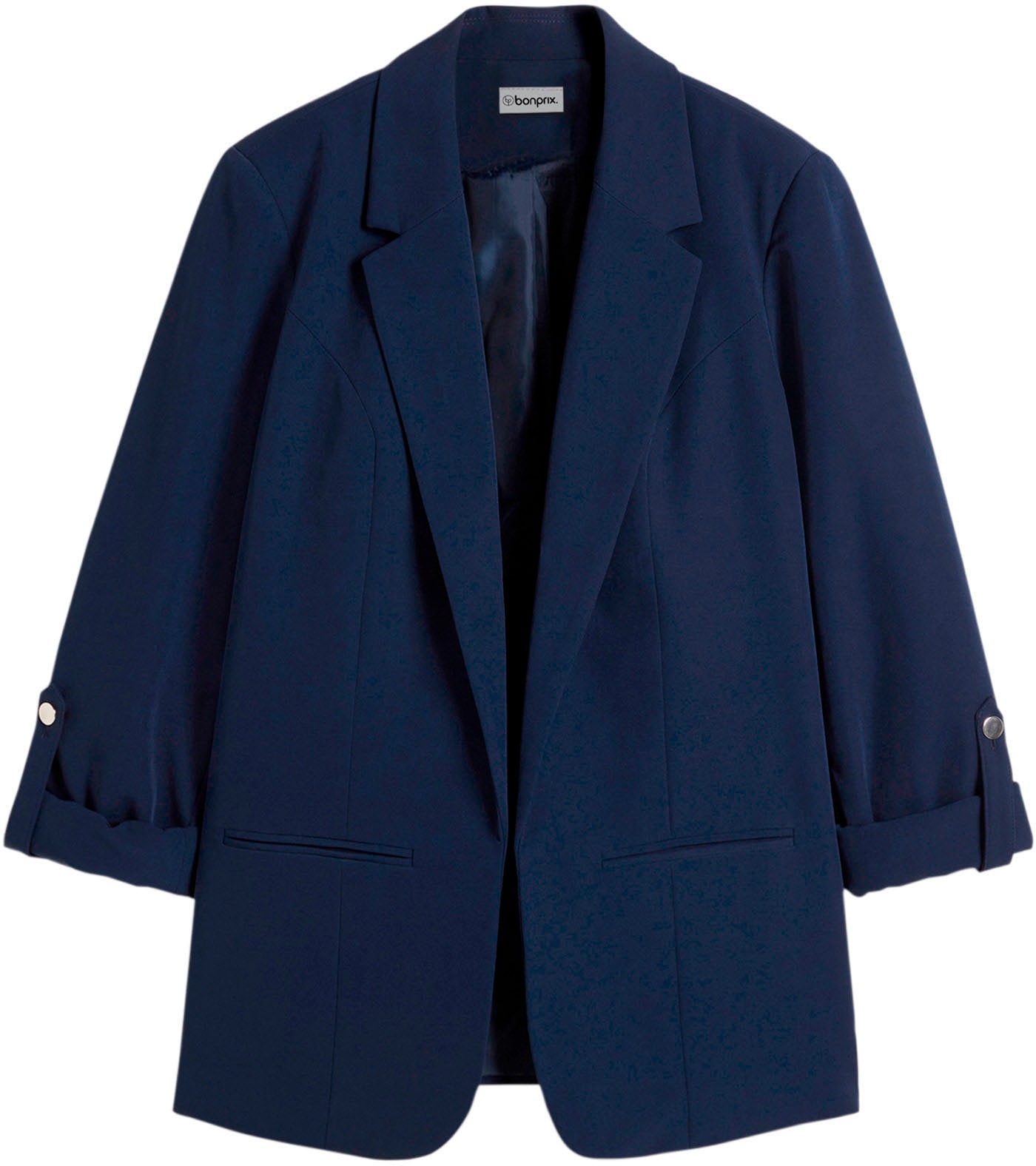 bonprix Jackenblazer »Blazer« mit klassischem Reverskragen, mit Stretch-Material, Krempelärmel