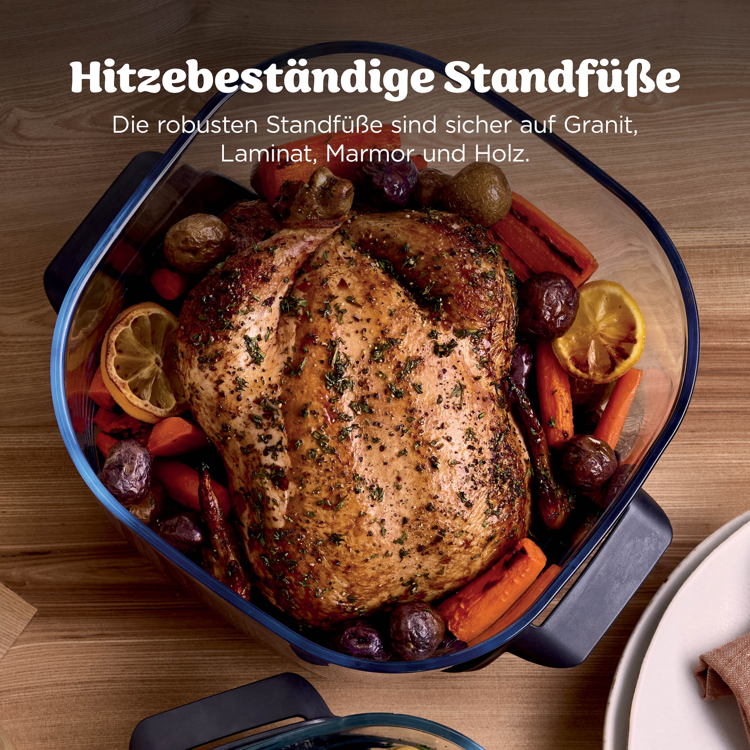 NINJA Heißluftfritteuse »CRISPi PRO 7-in-1 Glas-Air-Fryer - Beige AS101EULG« 2050 W 7 Kochfunktionen, Vorbereitung, Zubereitung + Aufbewahrung von Speisen