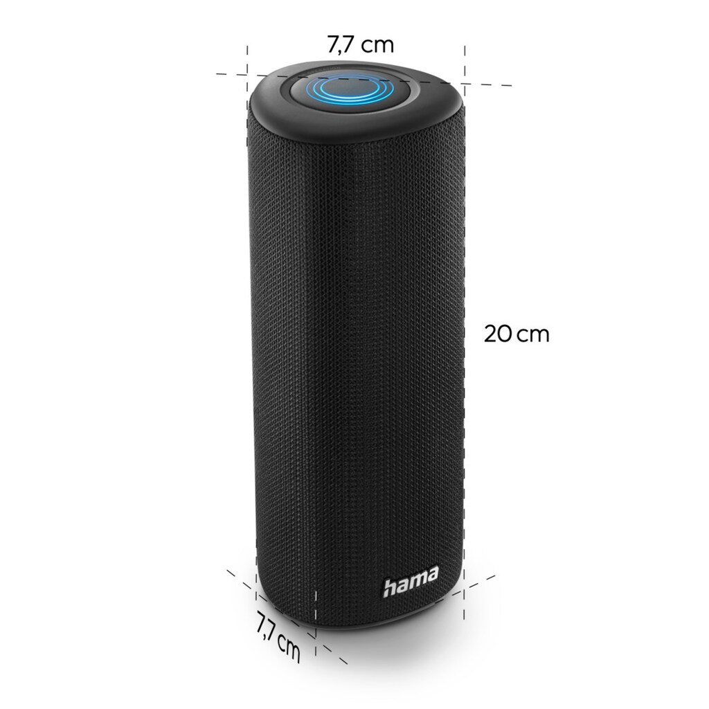 Hama Bluetooth-Lautsprecher »Tragbarer Bluetooth-Lautsprecher 24W (wasserdicht, 10 Licht-Modi, TWS)«