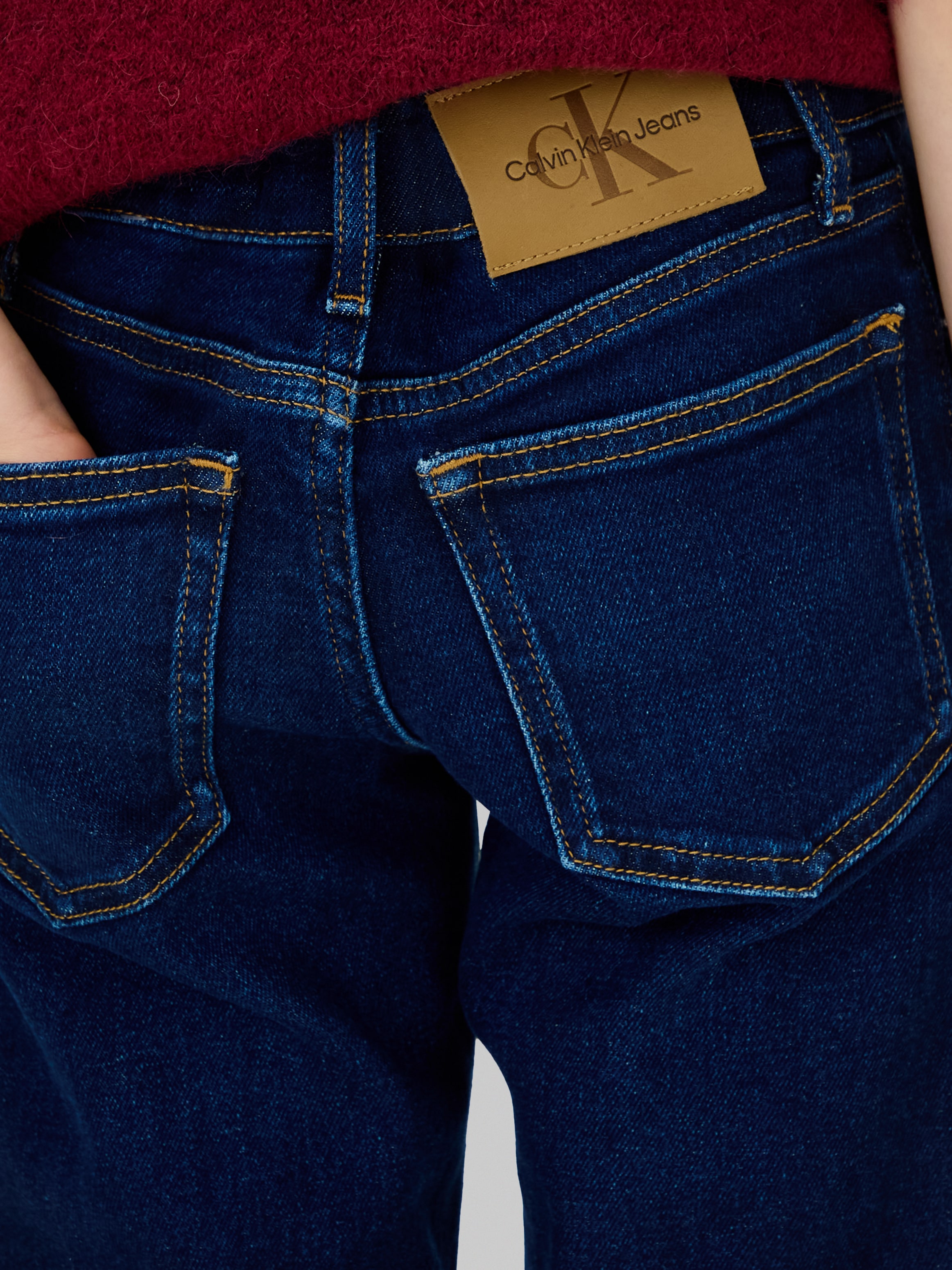 Calvin Klein Jeans Straight-Jeans »MR STRAIGHT«, für Kinder bis 16 Jahre, mit Logo-Patch am Bund