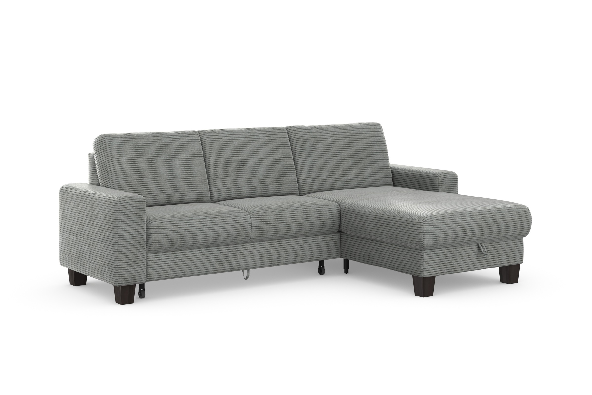 Home affaire Ecksofa »Summer L-Form«, mit Recamiere, mit oder ohne Bettfunktion und Bettkasten, Cord-Bezug