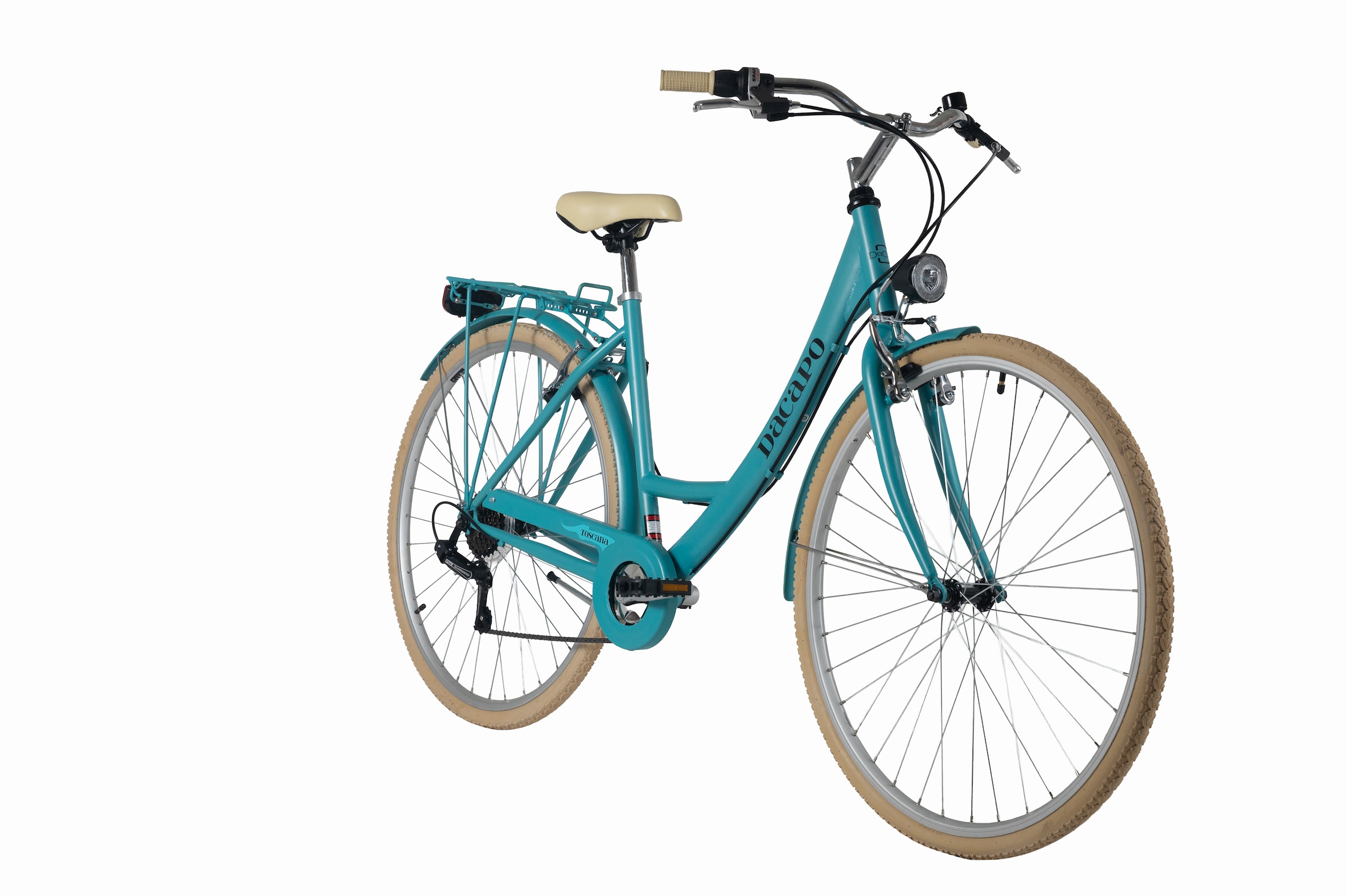 Dacapo Cityrad »DaCapo Damenrad 28'' Toscana Türkis 6 Gänge RH 48 cm« 6 Gang Shimano Tourney Schaltwerk Kettenschaltung