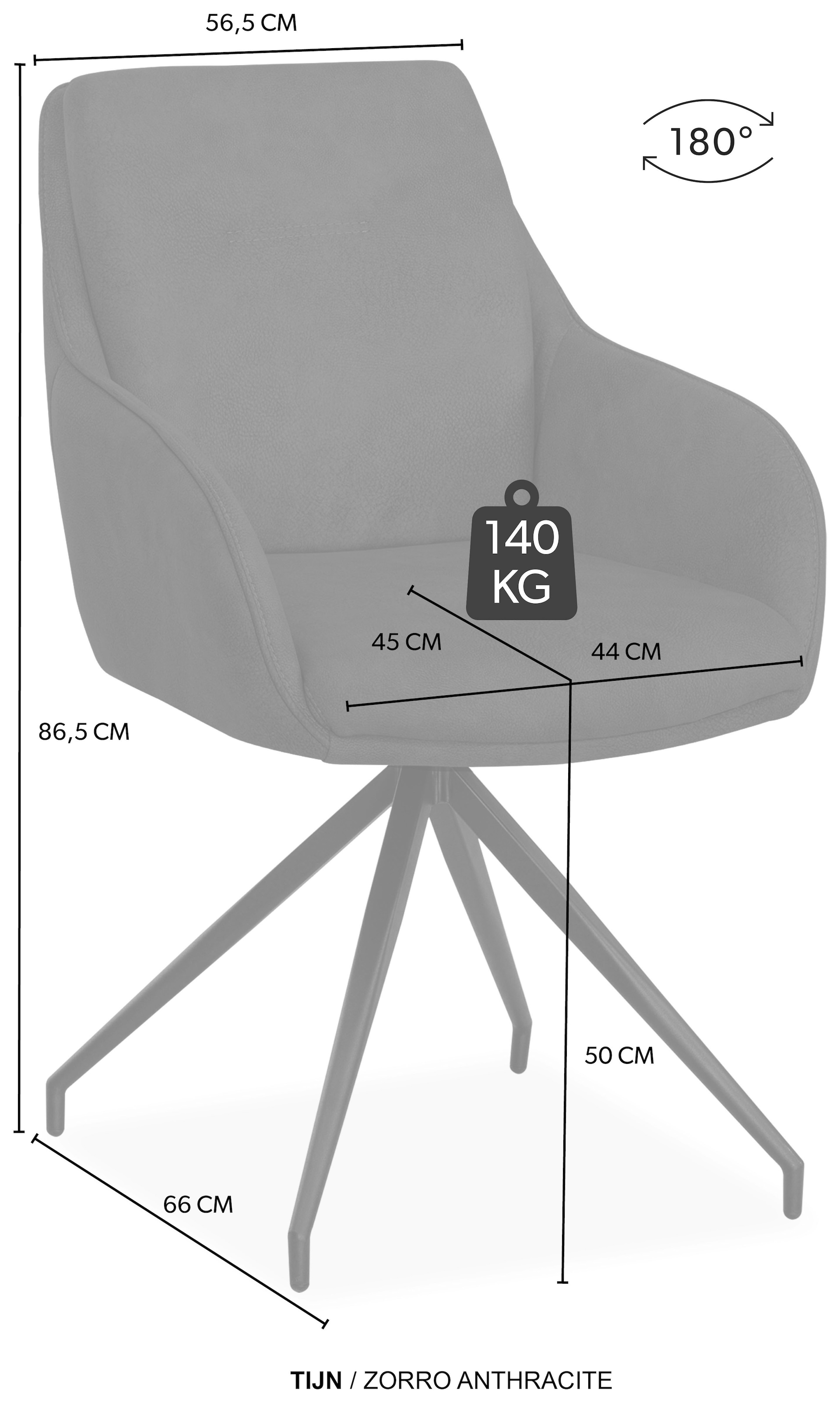OMG Design Esszimmerstuhl »Tijn«, (Set), 2 St., Stoff, Drehstuhl, Armlehnenstuhl, pflegeleicht