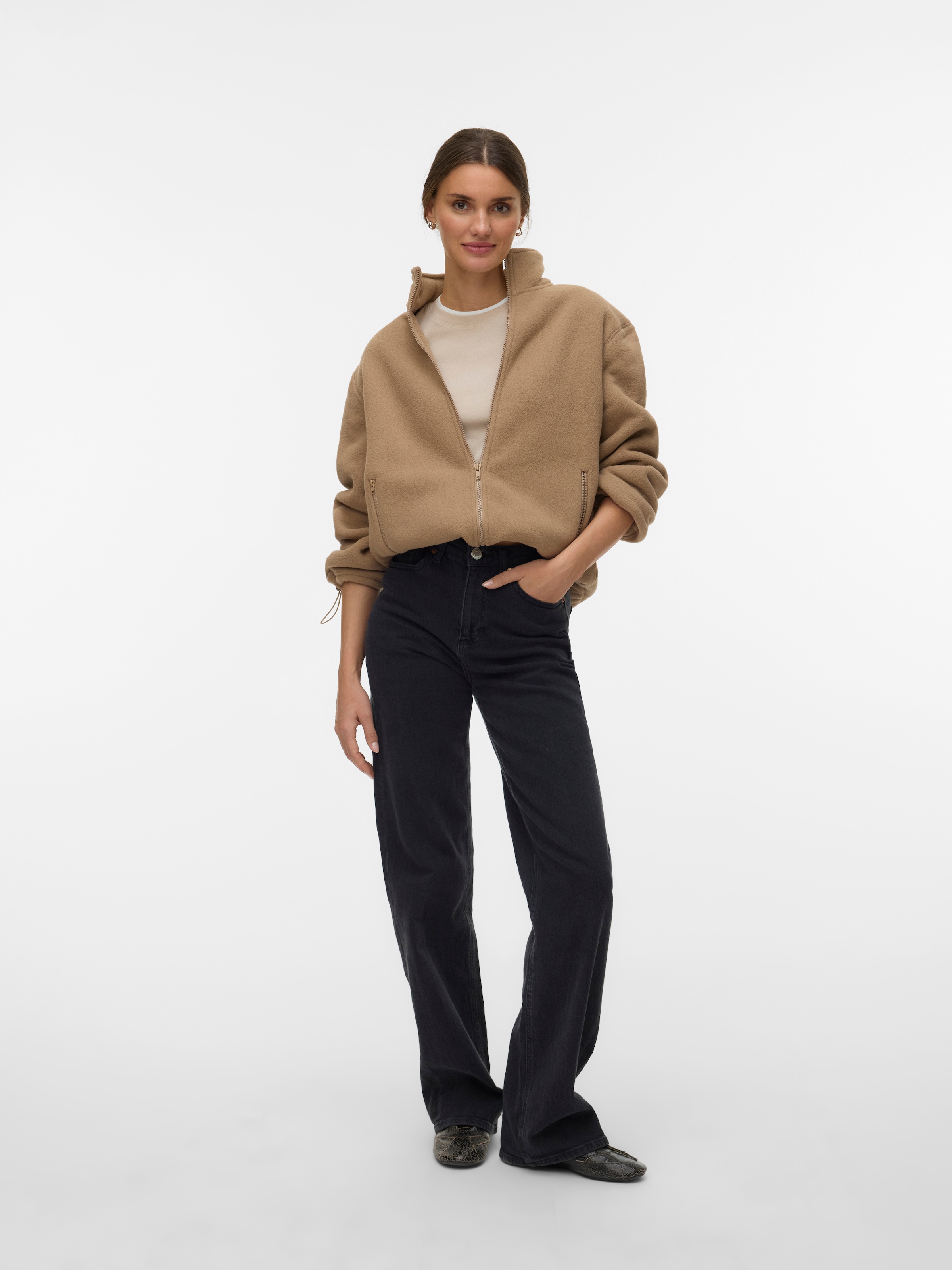 Vero Moda Fleecejacke »VMJANNIE LS FLEECE ZIP JACKET EXP« Kunstfaser