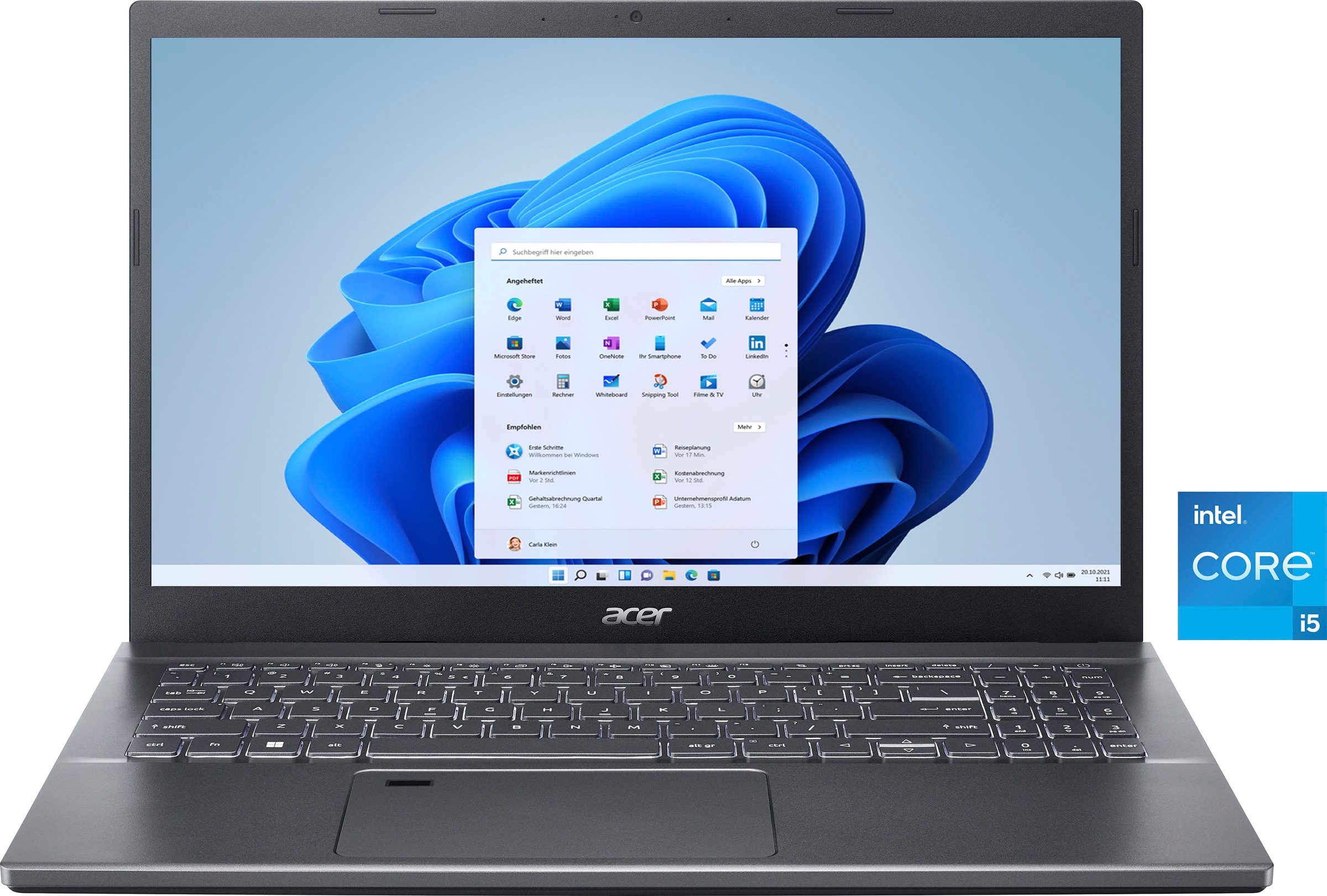 Acer Notebook »A515-57-58LU«, 39,62 cm, / 15,6 Zoll, Intel, Core i5, Iris Xe Graphics,... kaufen