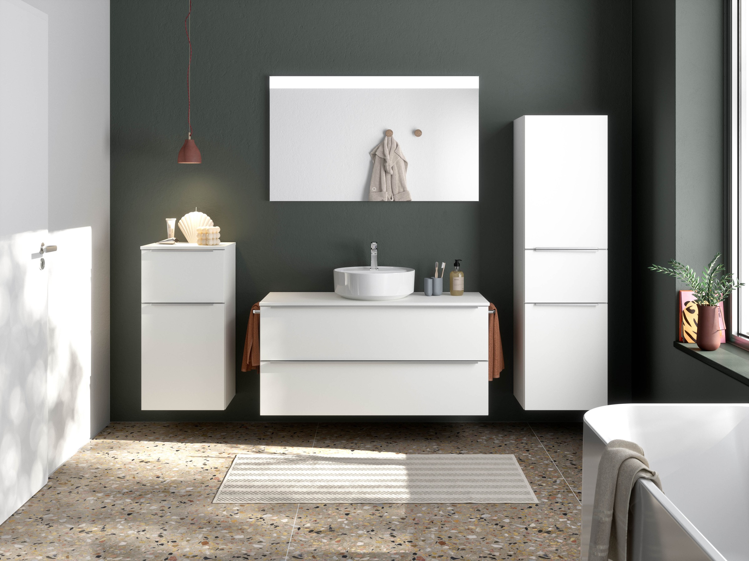 nobilia® Badmöbel-Set »Alvene«, (4 St., vormontiert, mit Soft-Close), inkl. günstig online kaufen