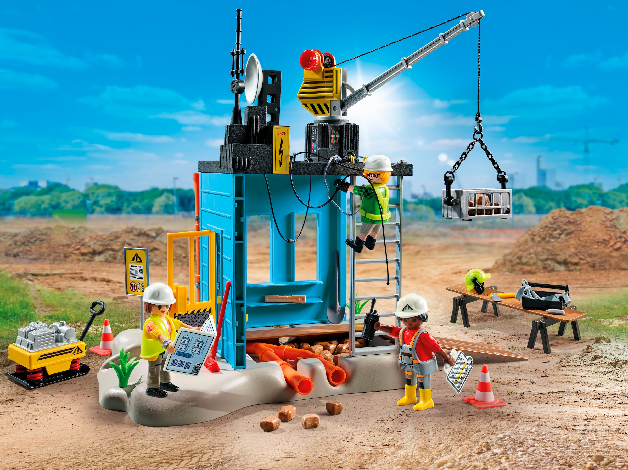 Playmobil® Konstruktions-Spielset »Baustelle (71650), Action Heroes«, (138 St.), Made in Europe