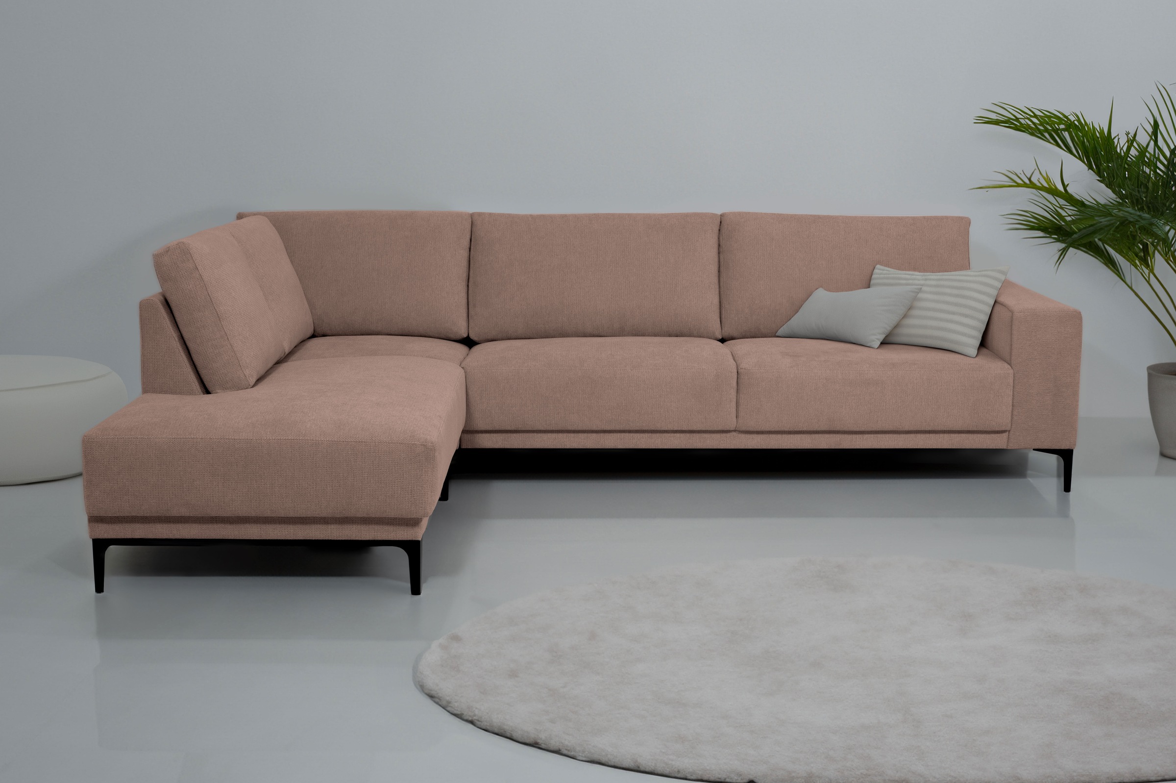 Places of Style Ecksofa »Xander, L-Form,«, Breite 289 cm, Webstoff, Soft-To günstig online kaufen
