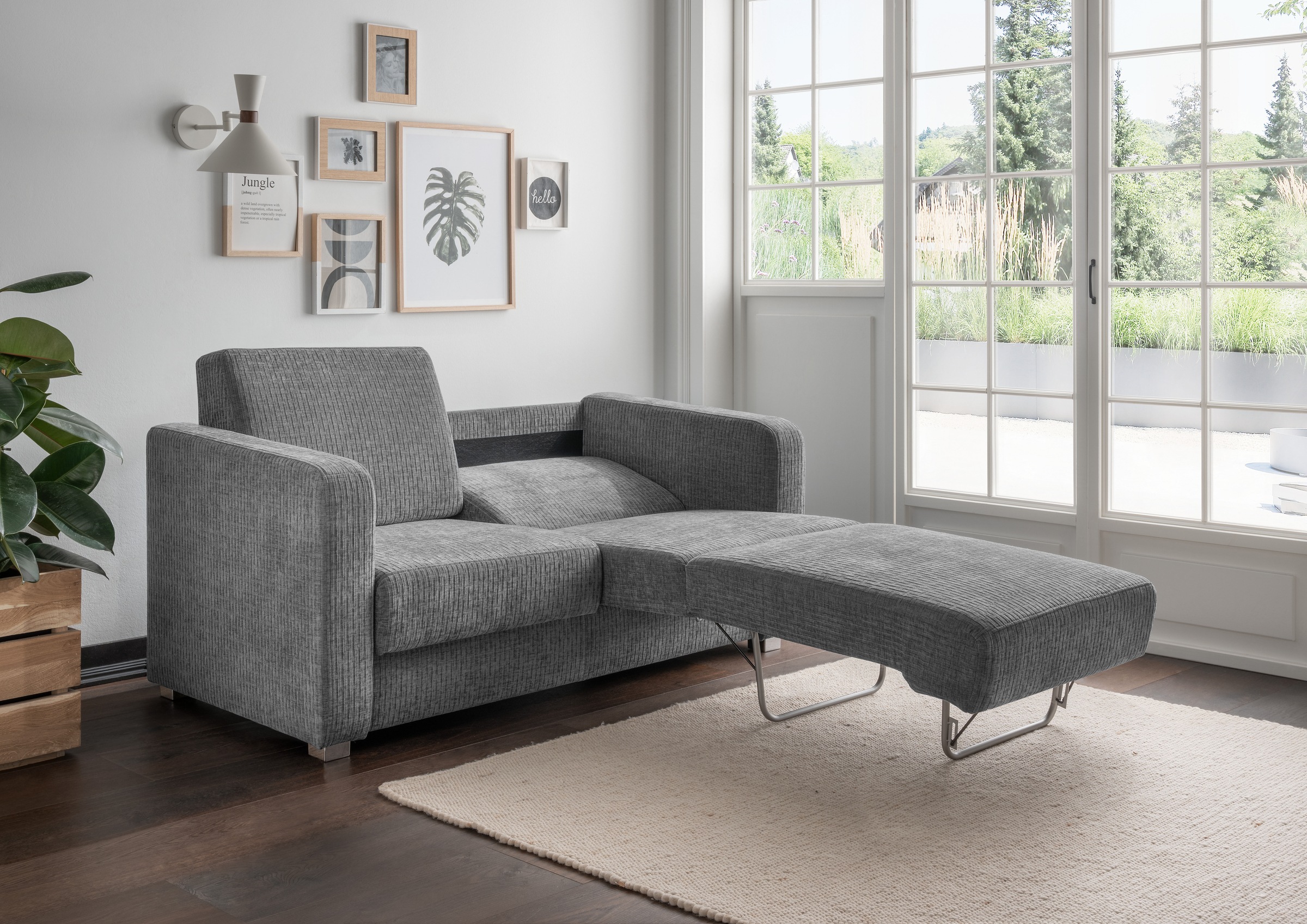 INOSIGN Schlafsofa »Mia«, mit 2 Einzelauszügen als Längsschläfer günstig online kaufen