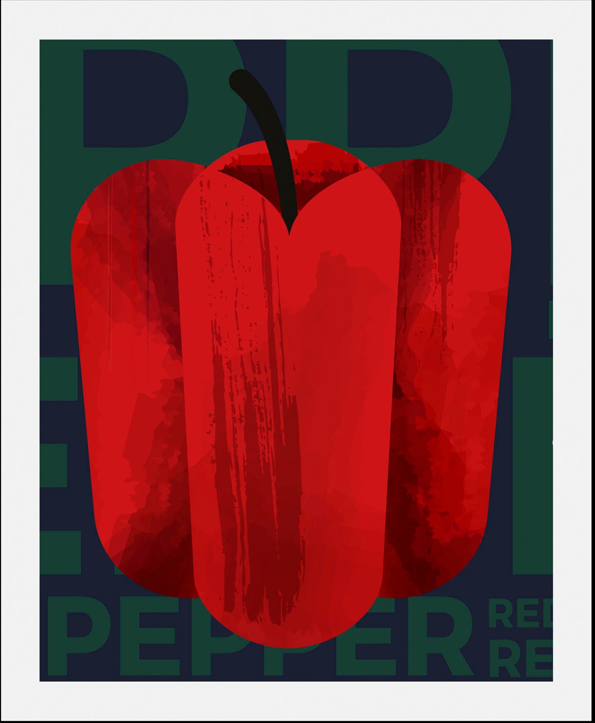 queence Bild »Paprika Art«, Obst-Obst Bilder-Schriftzug-Kunst-Abstrakt-Esse günstig online kaufen