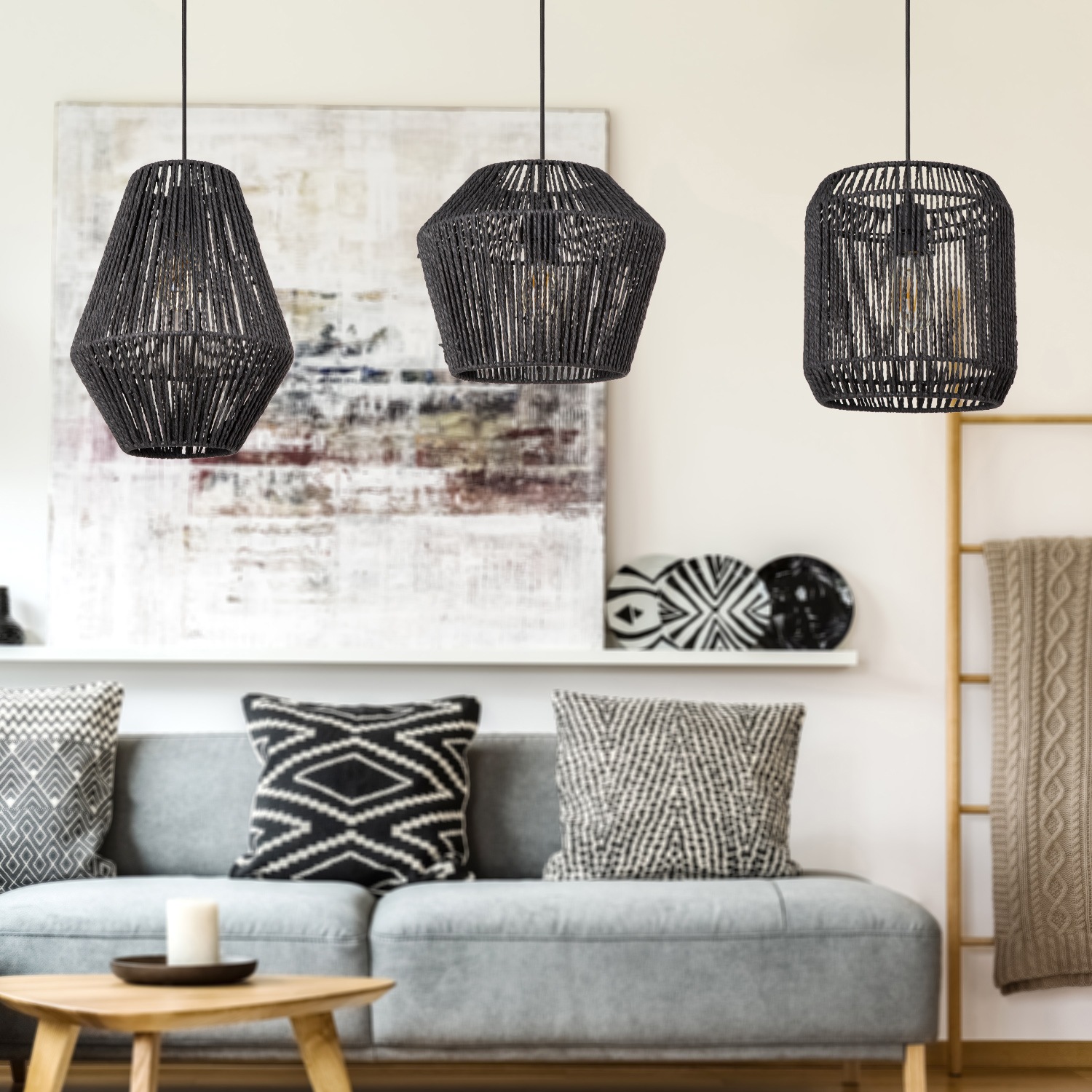 Paco Home Pendelleuchte »Pinto«, 1 flammig, Leuchtmittel E27   ohne Leuchtm günstig online kaufen