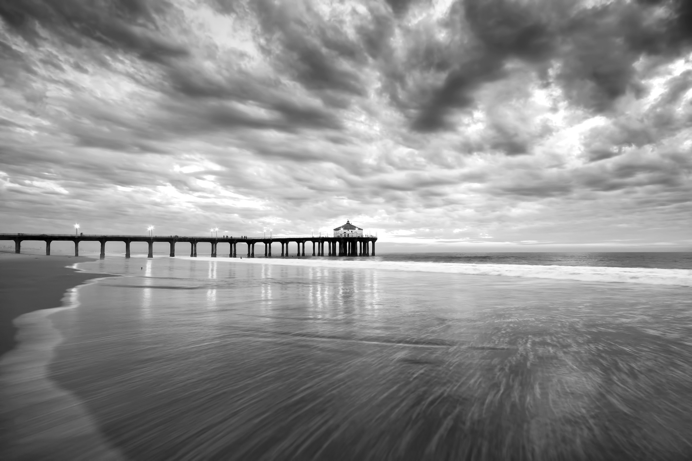 Papermoon Fototapete »Strand Schwarz & Weiß« günstig online kaufen