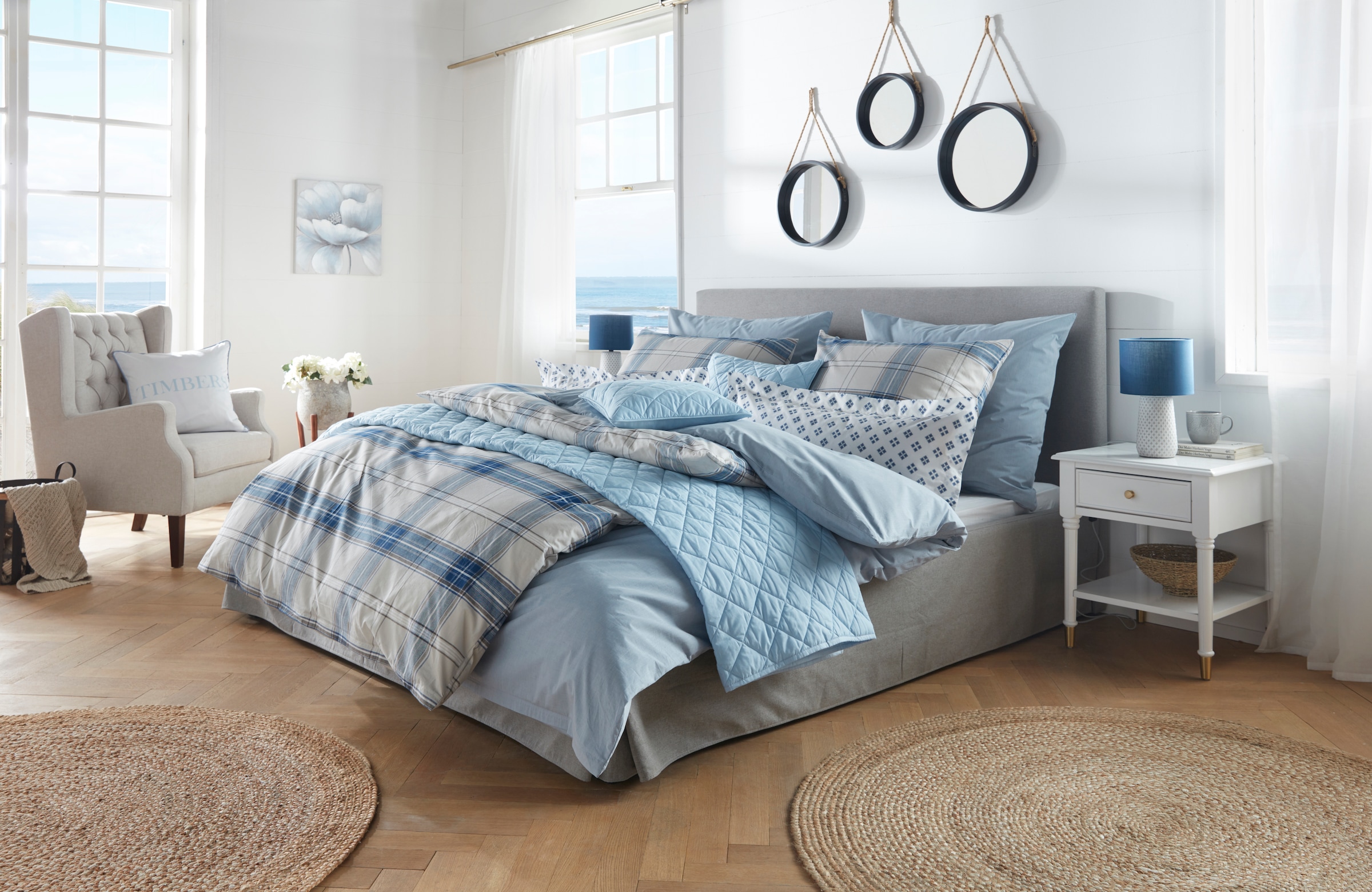 Timbers Spannbettlaken »Timbers, Jersey mit Elasthan, für Boxspringbetten mit Matratzenhöhe bis zu 40 cm, mit Gummizug, Obermaterial: 95% Baumwolle & 5% Elasthan, atmungsaktiv, Made in Green zertifiziert«, (1 St.)