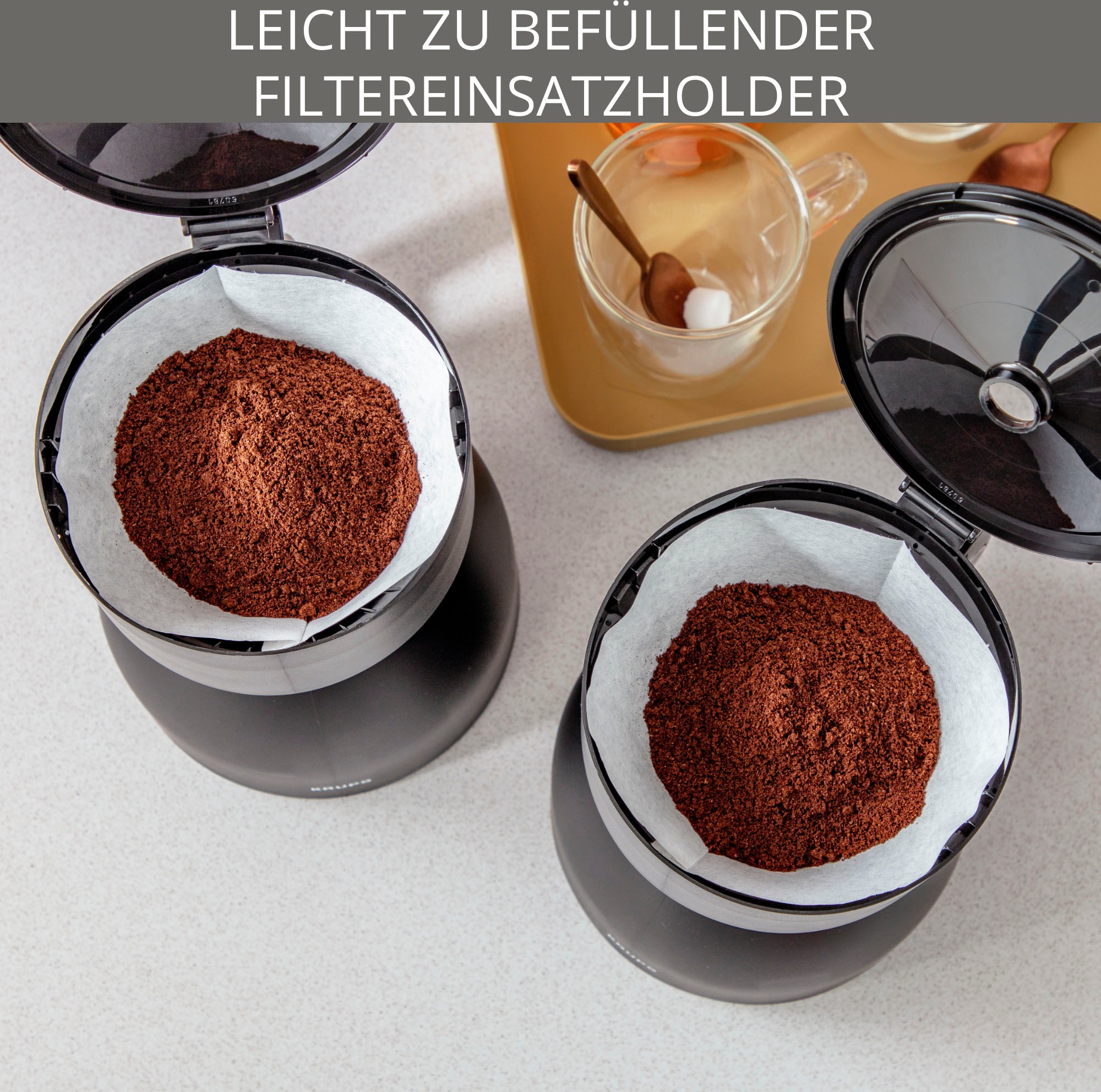 Krups Filterkaffeemaschine »KT8501 Duothek«, 0,8 l Kaffeekanne, Papierfilter, 1x4, Doppelkaffeeautomat, zwei Isolierkannen, abnehmbare Filterhalterung