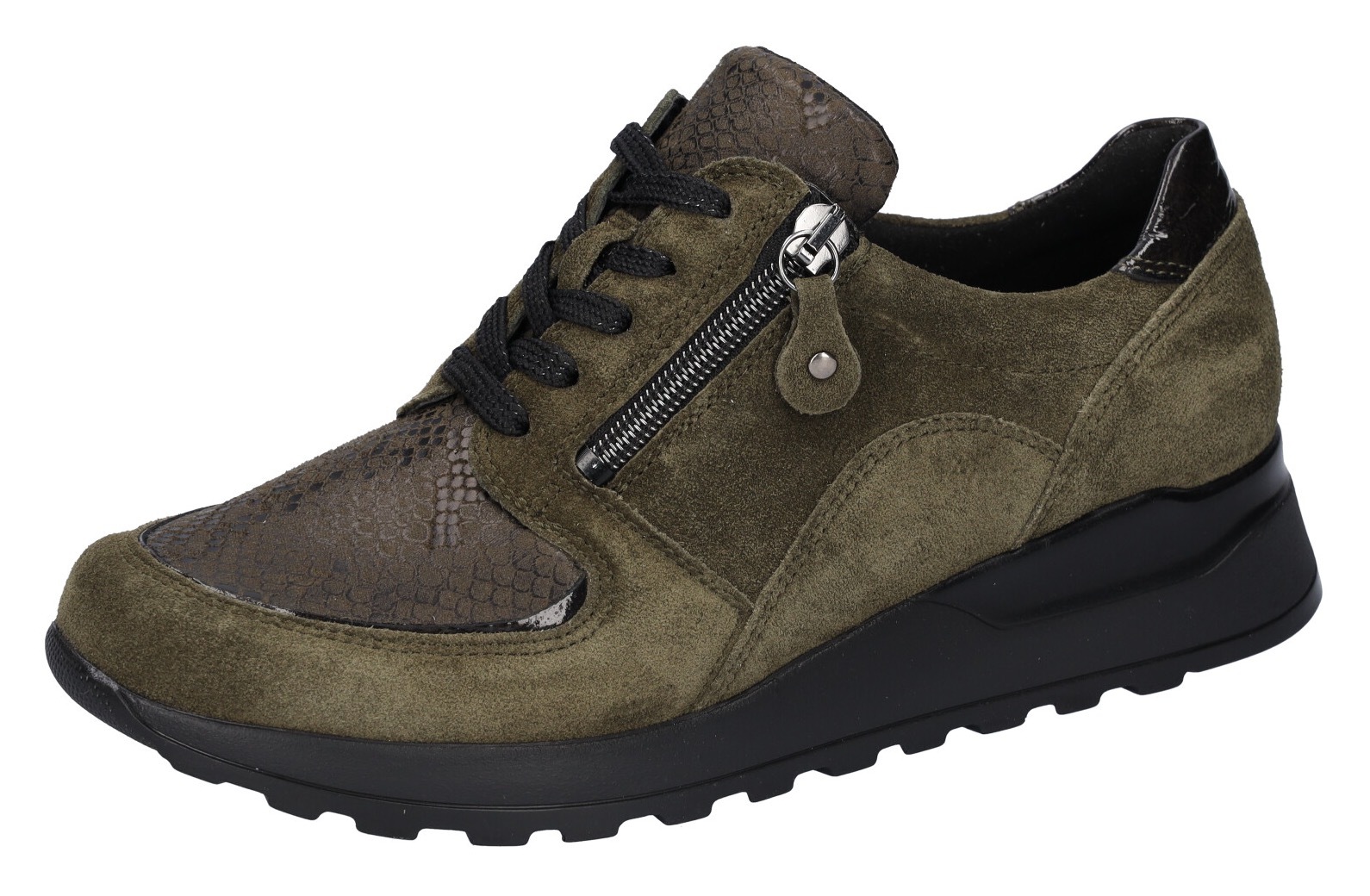 Chaussures Waldläufer Hiroko-Soft - Noir, Taille 8.5, Largeur H, Semelle Ortho Confort
