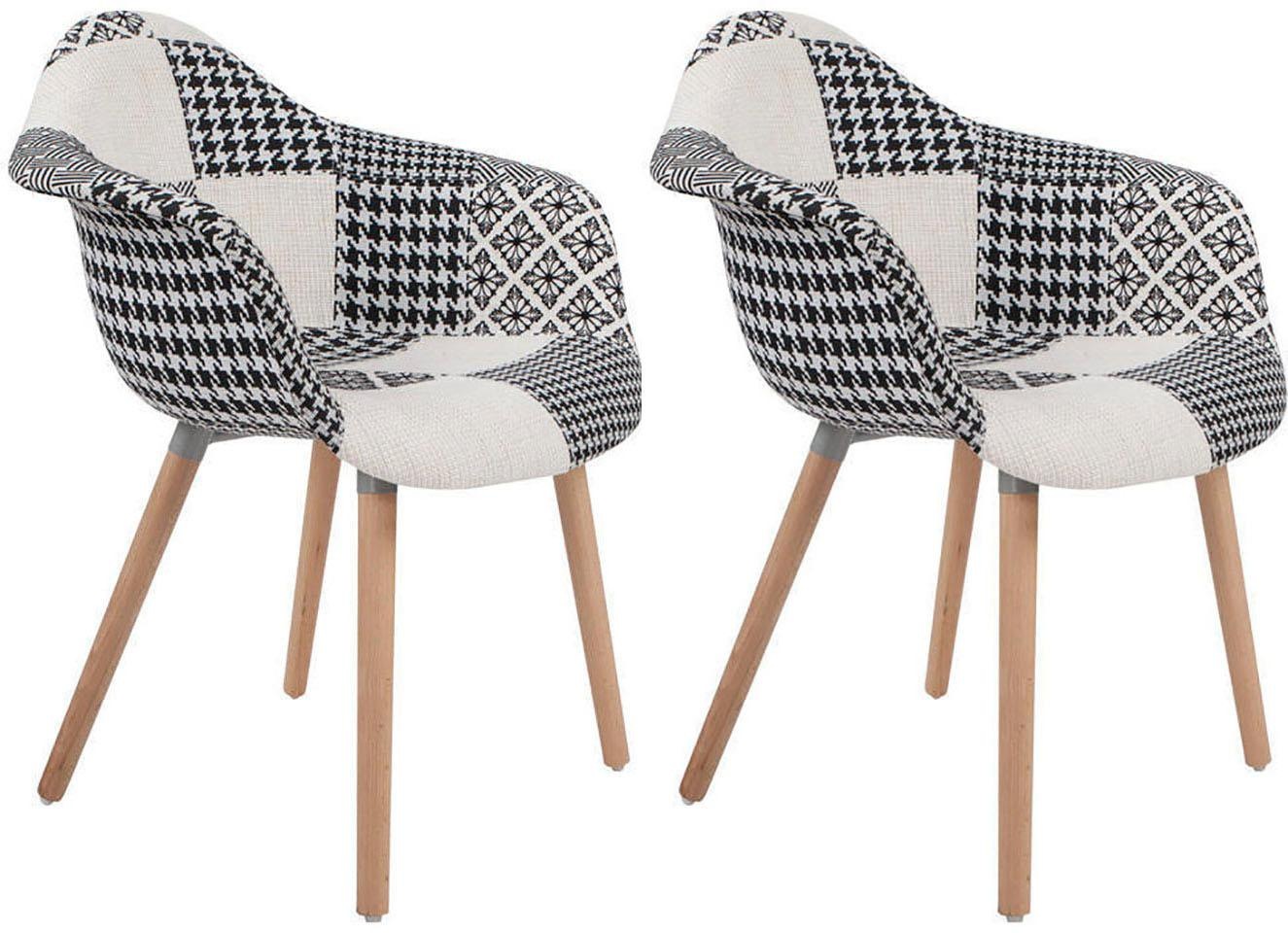 Kayoom Polsterstuhl »Stuhl Dave 110 2er-Set Multi, bequemer Stuhl mit Patch günstig online kaufen