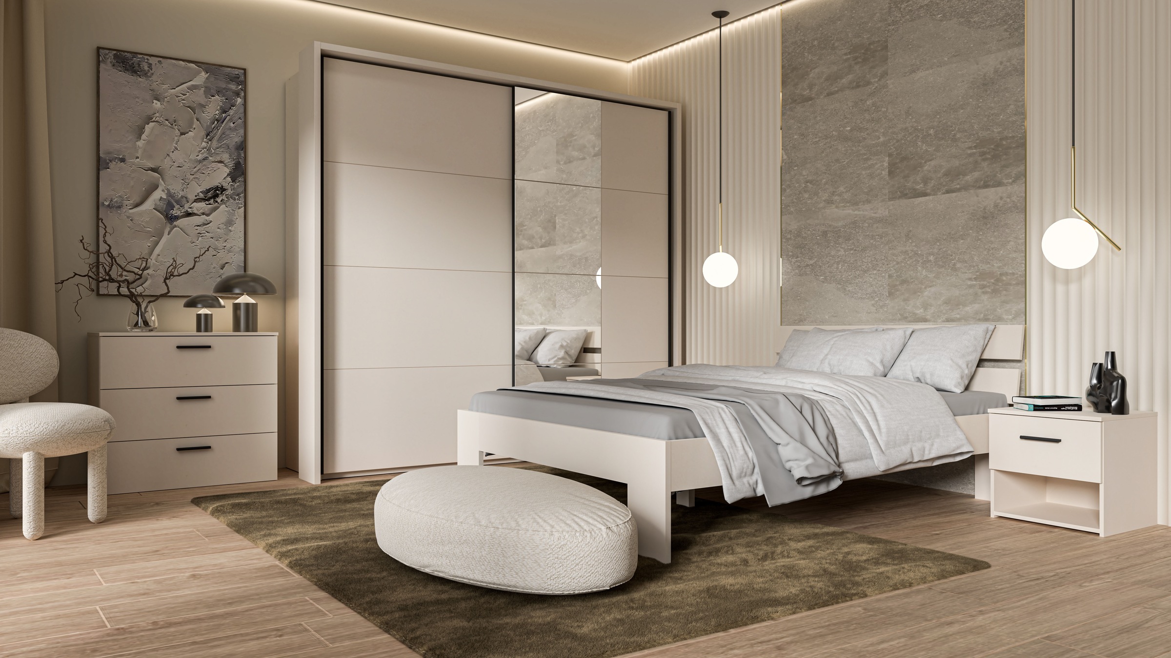 FORTE Bettgestell »Ingalil« B/H/T 165,1/78/209,4 cm günstig online kaufen