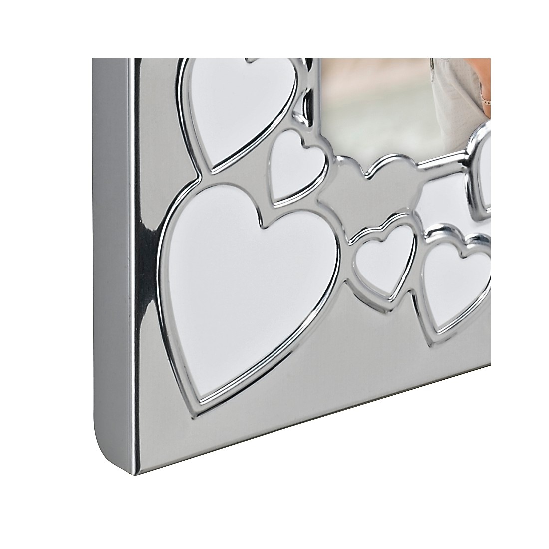 Hama Portraitrahmen »Bilderrahmen 13 x 18 cm für 1 Bild, zum Aufhängen und Stellen«, für 1 Bilder, Portraitrahmen, Herz, Aluminium