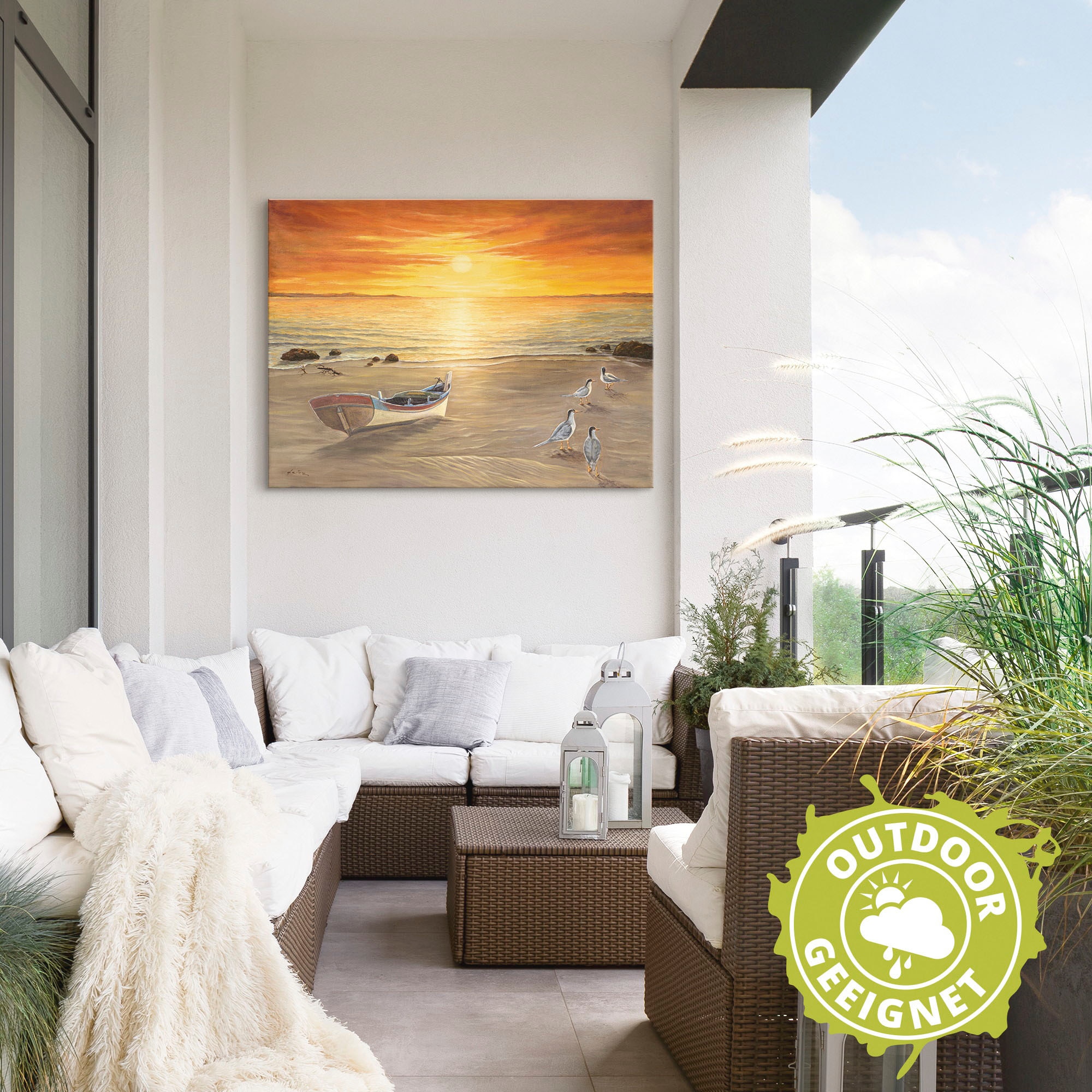 Artland Wandbild »Möwen«, Sonnenaufgang & -untergang, (1 St.), als Alubild, Outdoorbild, Leinwandbild, Poster in verschied. Größen